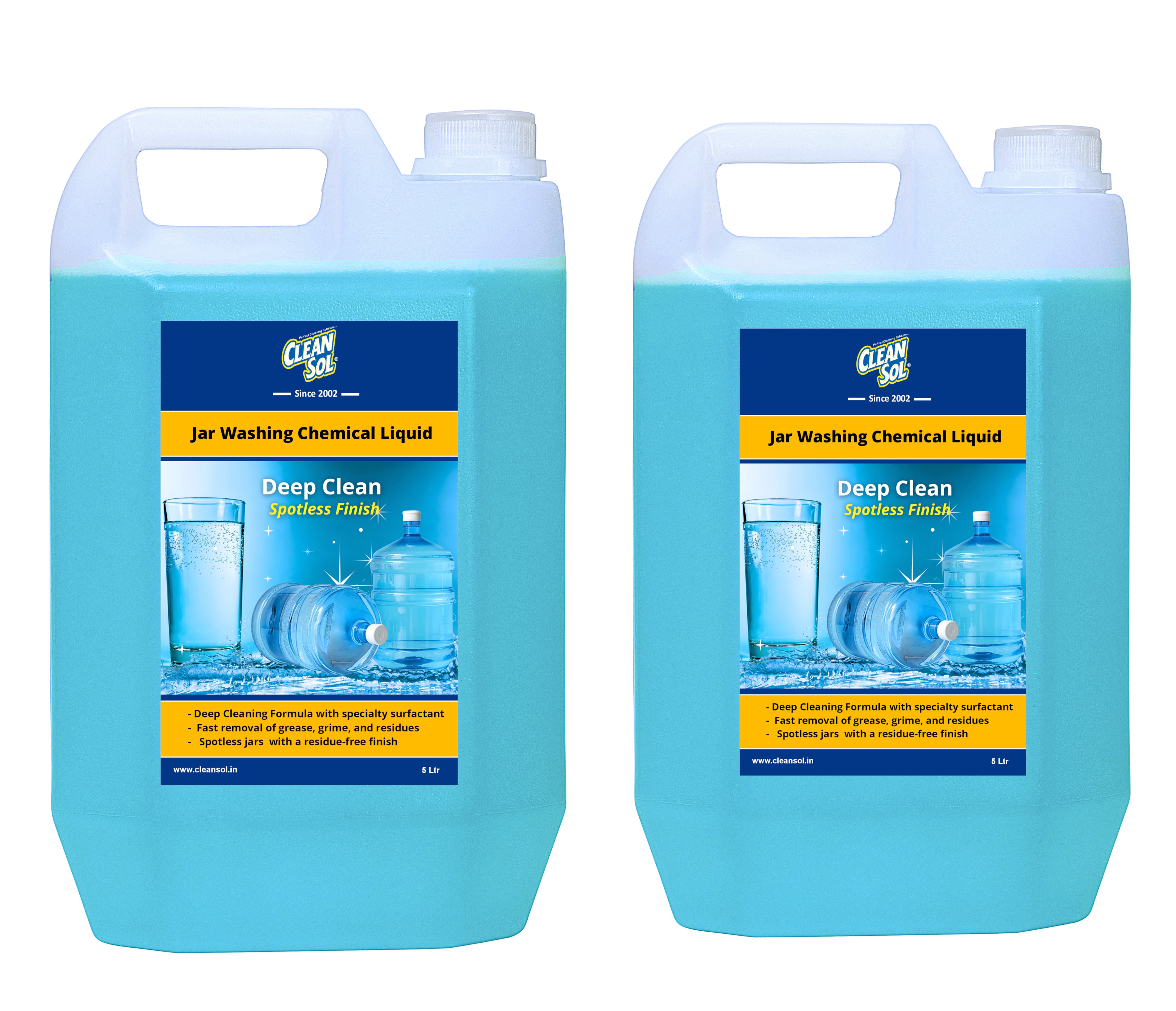 Cleansol RO Water Jar Cleaner Liquid – Deep Cleaning Detergent for Plastic & Steel Water Containers | Removes Oil, Grease, and Stains | Safe & Residue-Free for Water Storage
