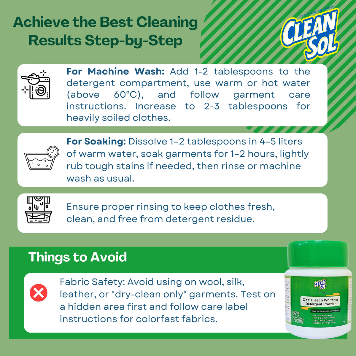 Cleansol Oxygen Bleach for Clothes