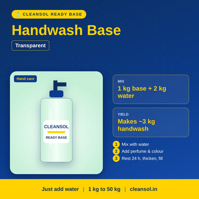 Cleansol Handwash Base β Transparent (Concentrate, 1 kg makes ~3 kg)