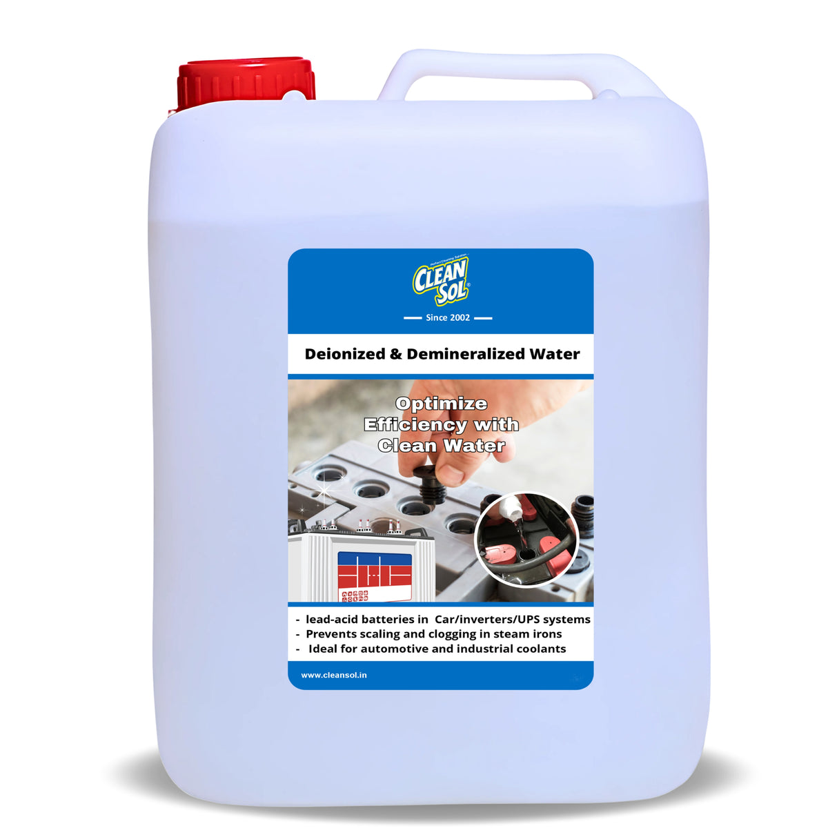 Cleansol Demineralized Water (Deionized, 0 TDS)