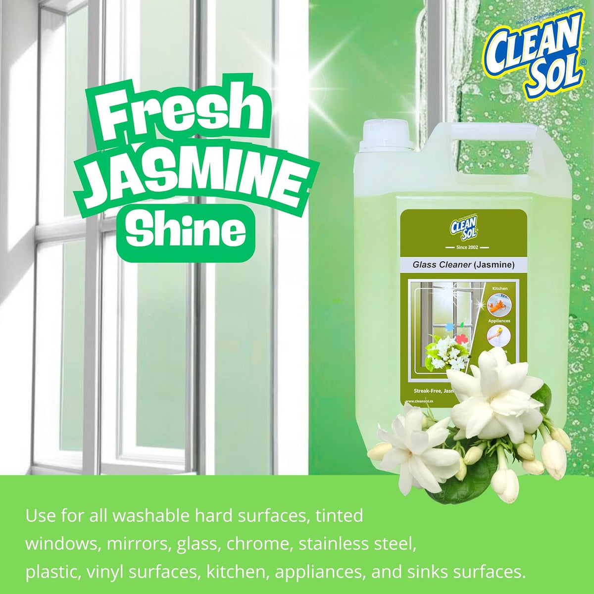 Cleansol Glass Cleaner Refill – Jasmine