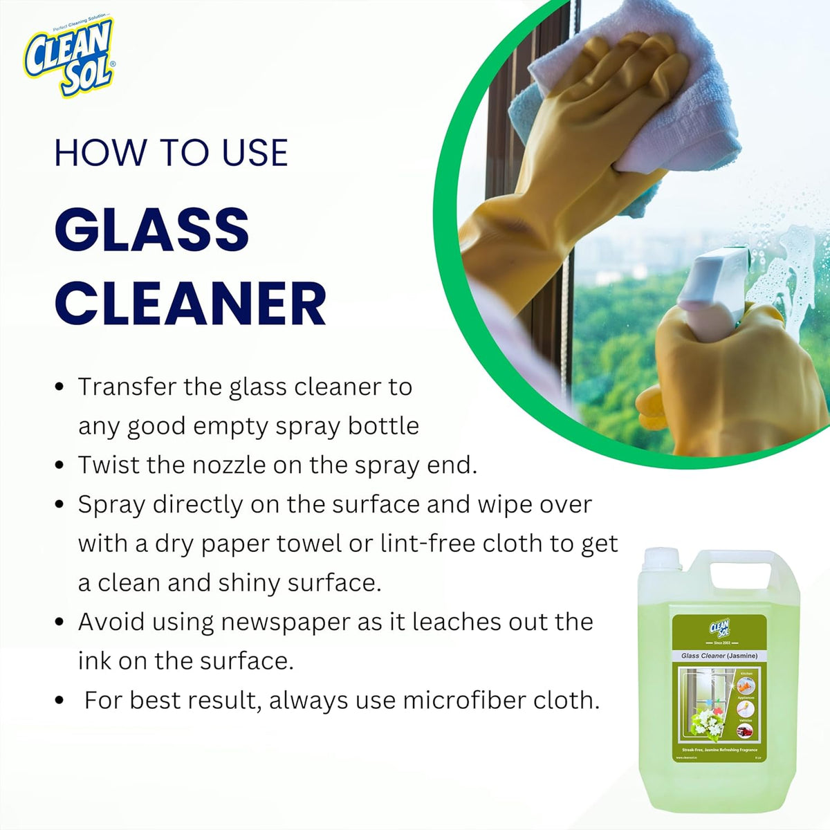 Cleansol Glass Cleaner Refill – Jasmine