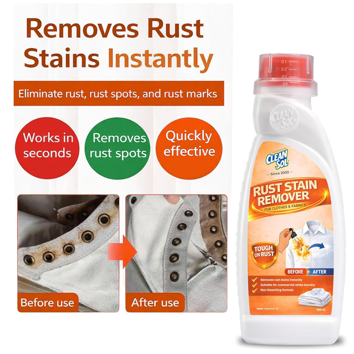 Cleansol Fabric Rust Stain Remover
