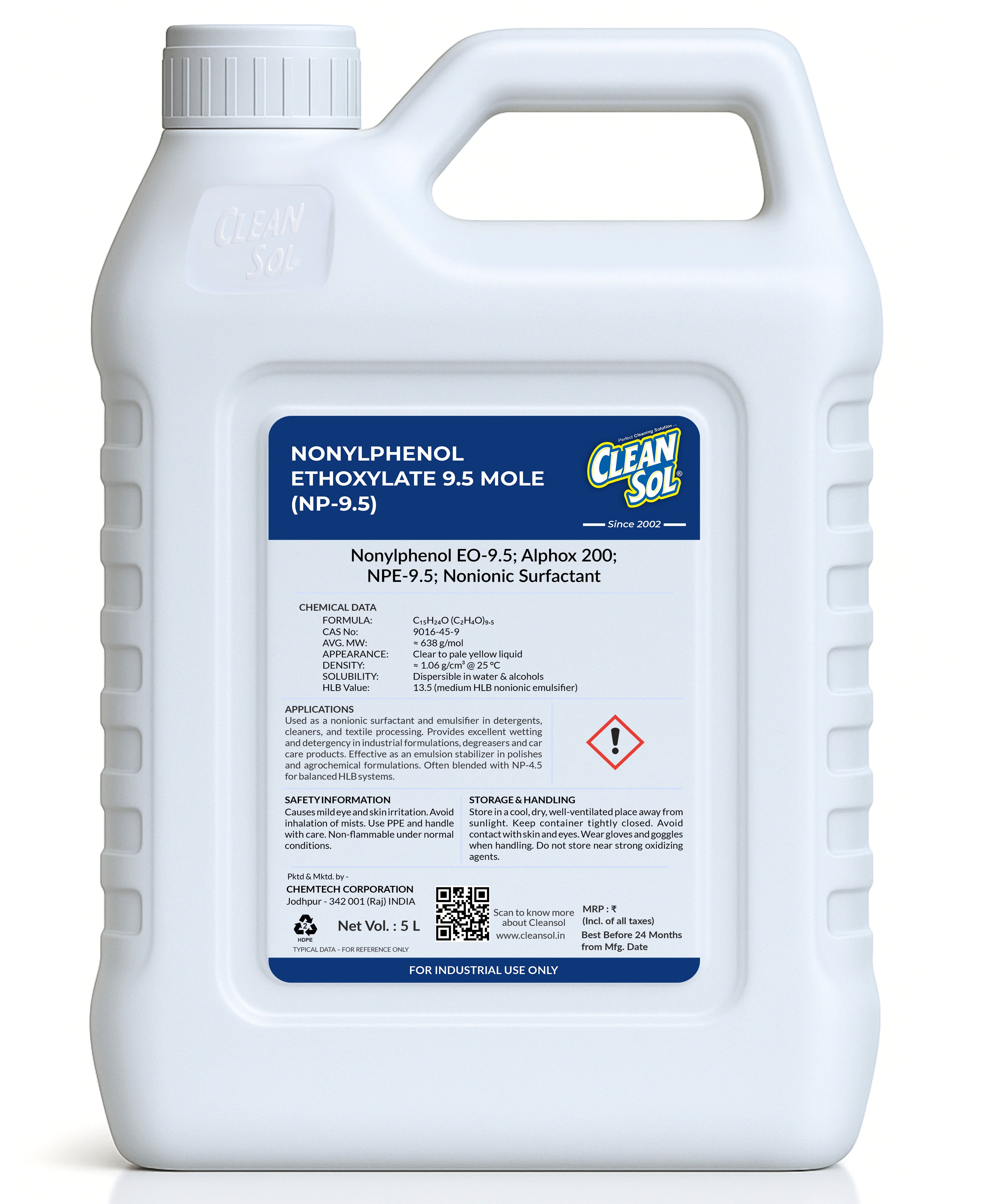 Cleansol Nonyl phenol ethoxylate 9.5 mole (Alphox 200) - NPE-9.5