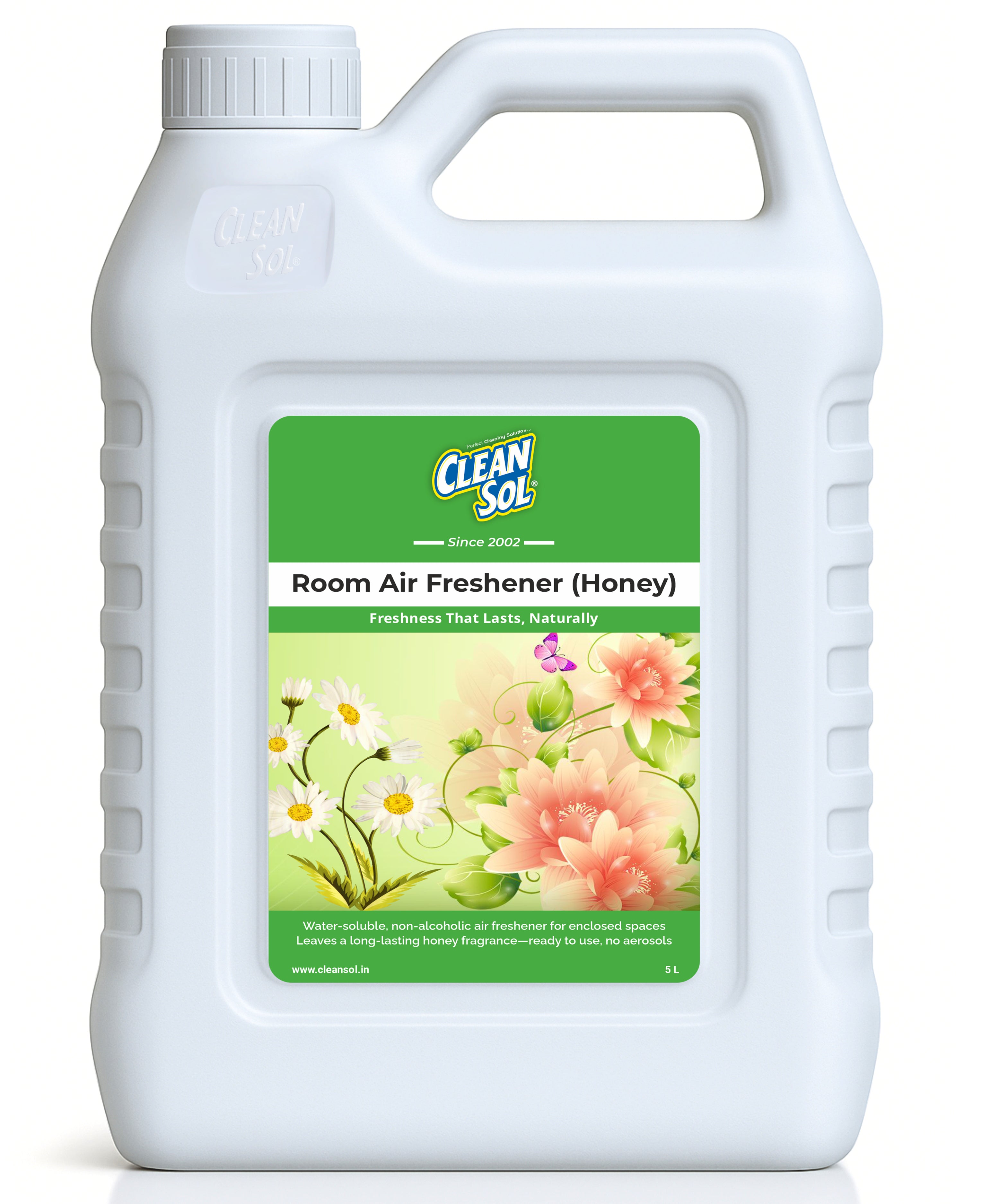 Cleansol Water-Based Room Air Freshener | Alcohol-Free, Long-Lasting Fragrance for Homes, Offices & Banquet Halls | Non-Toxic, Non-Staining & Eco-Friendly