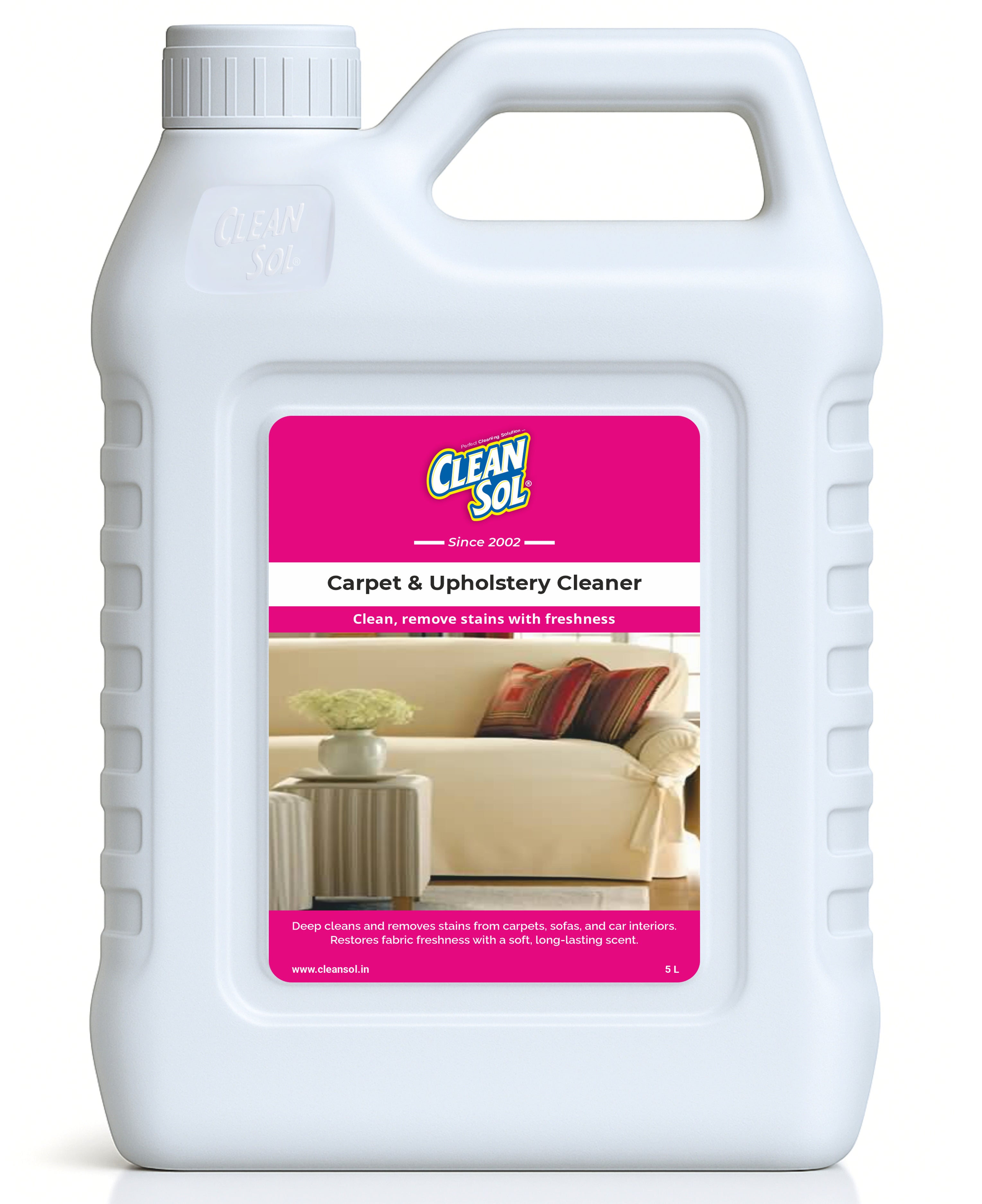 Cleansol Carpet & Upholstery Cleaner Liquid Shampoo – 5 liter