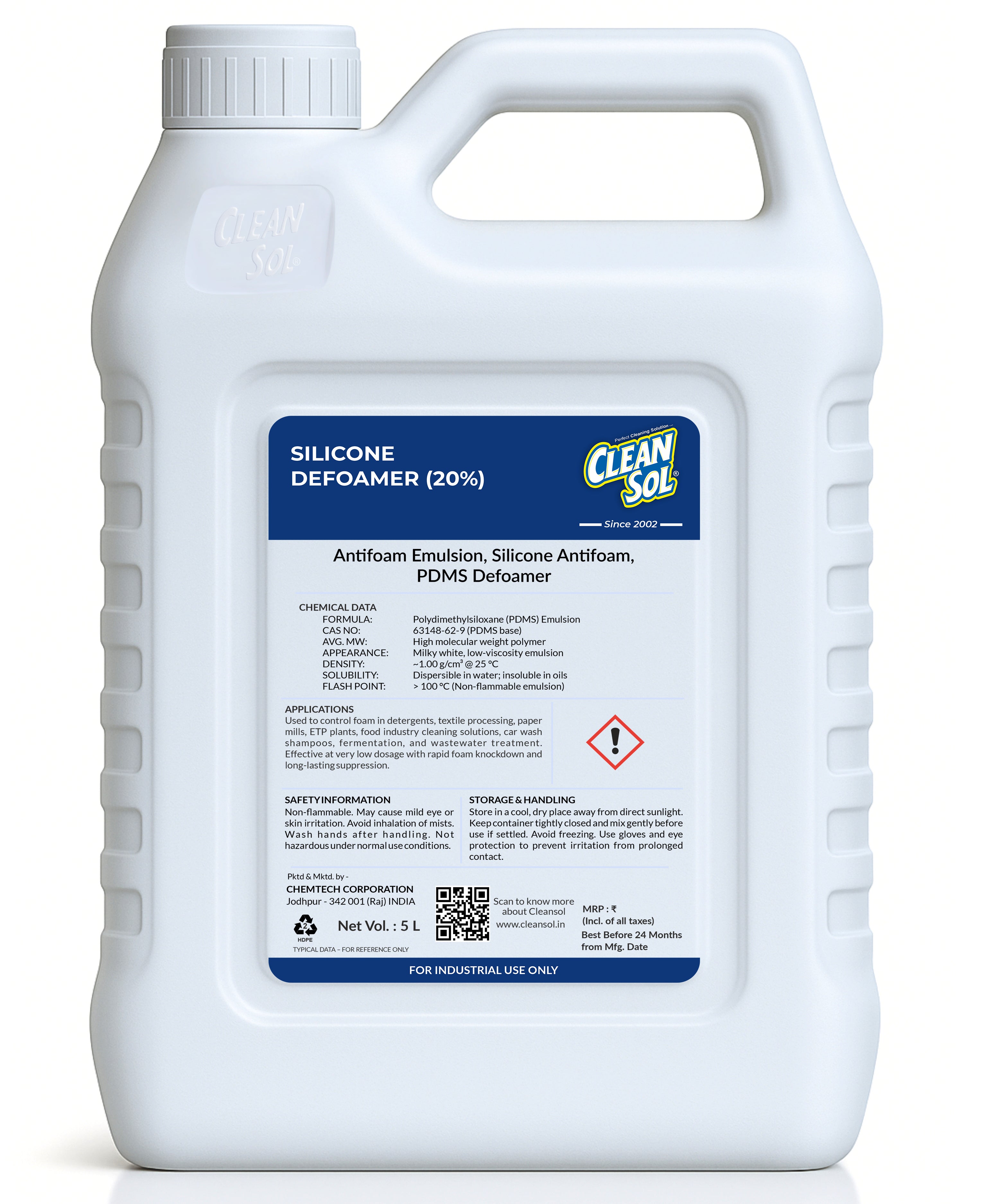 Cleansol Silicone Defoamer (30%) | Antifoam & Defoaming Agent