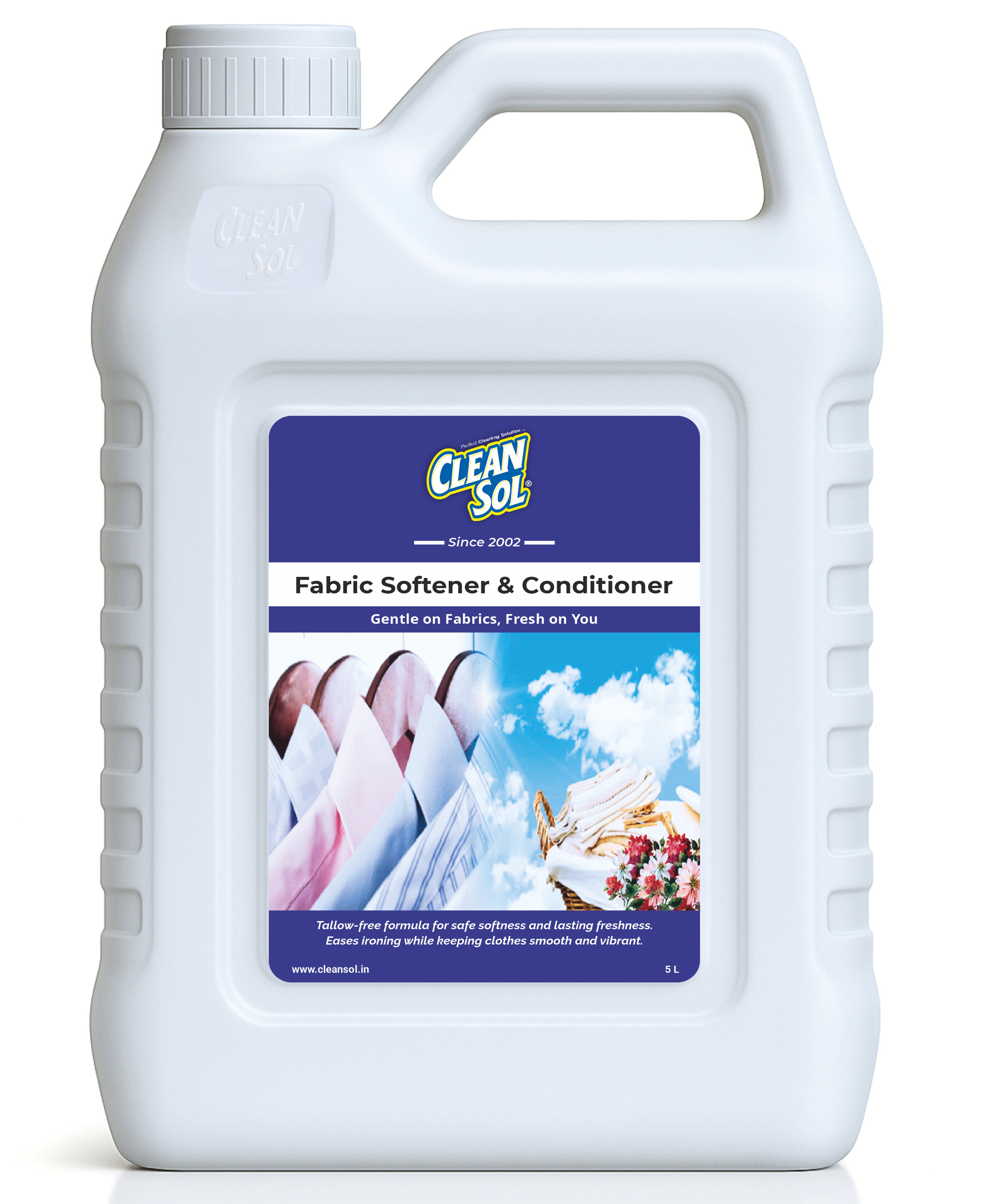 Cleansol Fabric Softener and Conditioner for Cloth After Wash – 5 Litre