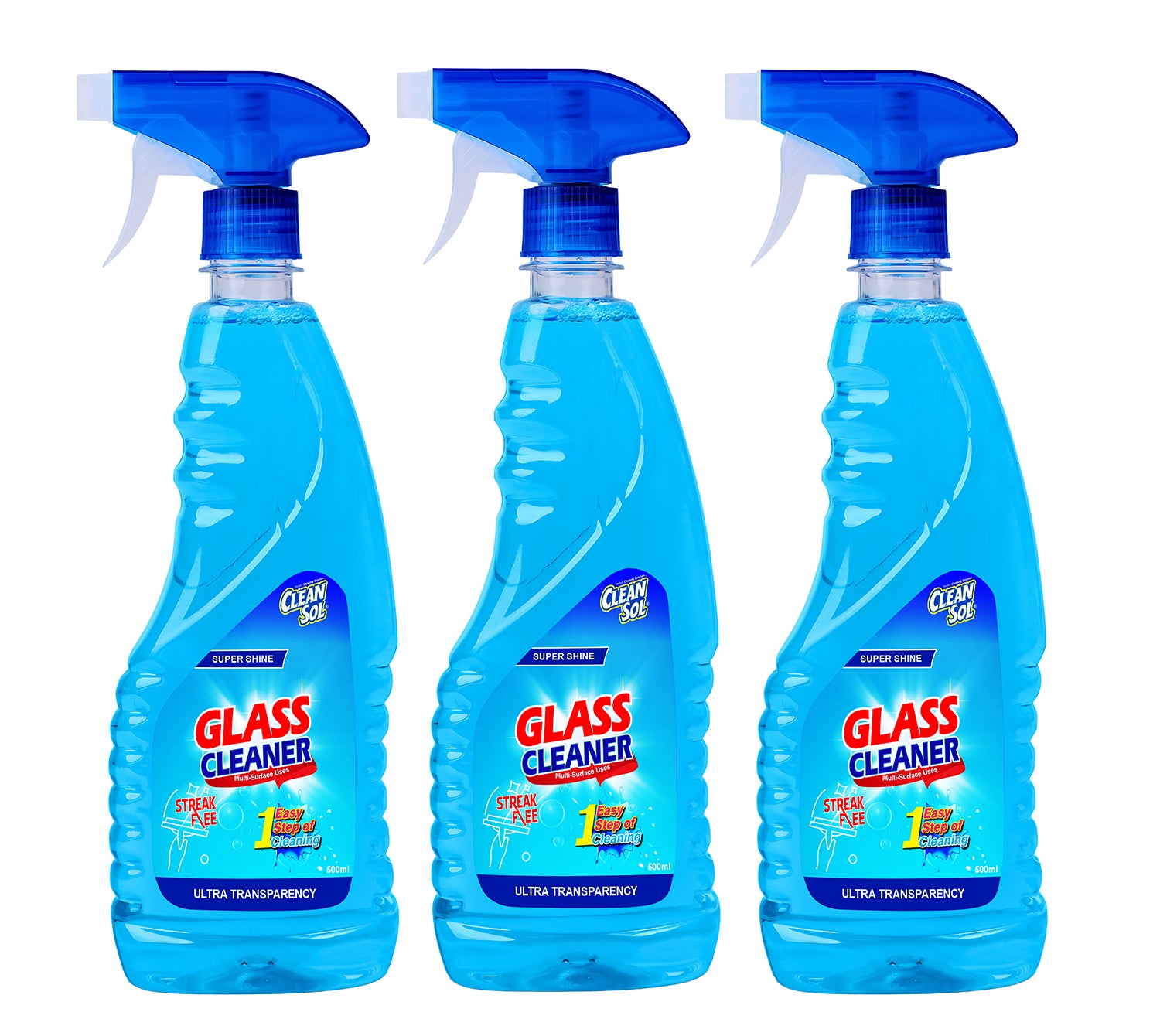 Cleansol Glass Cleaner Liquid Spray | Streak-Free, Non-Toxic, Ammonia-Free, Eco-Friendly Multi-Surface Glass Cleaner | For Mirror, Window, Kitchen, Car Windshields, | Fresh Fragrance |