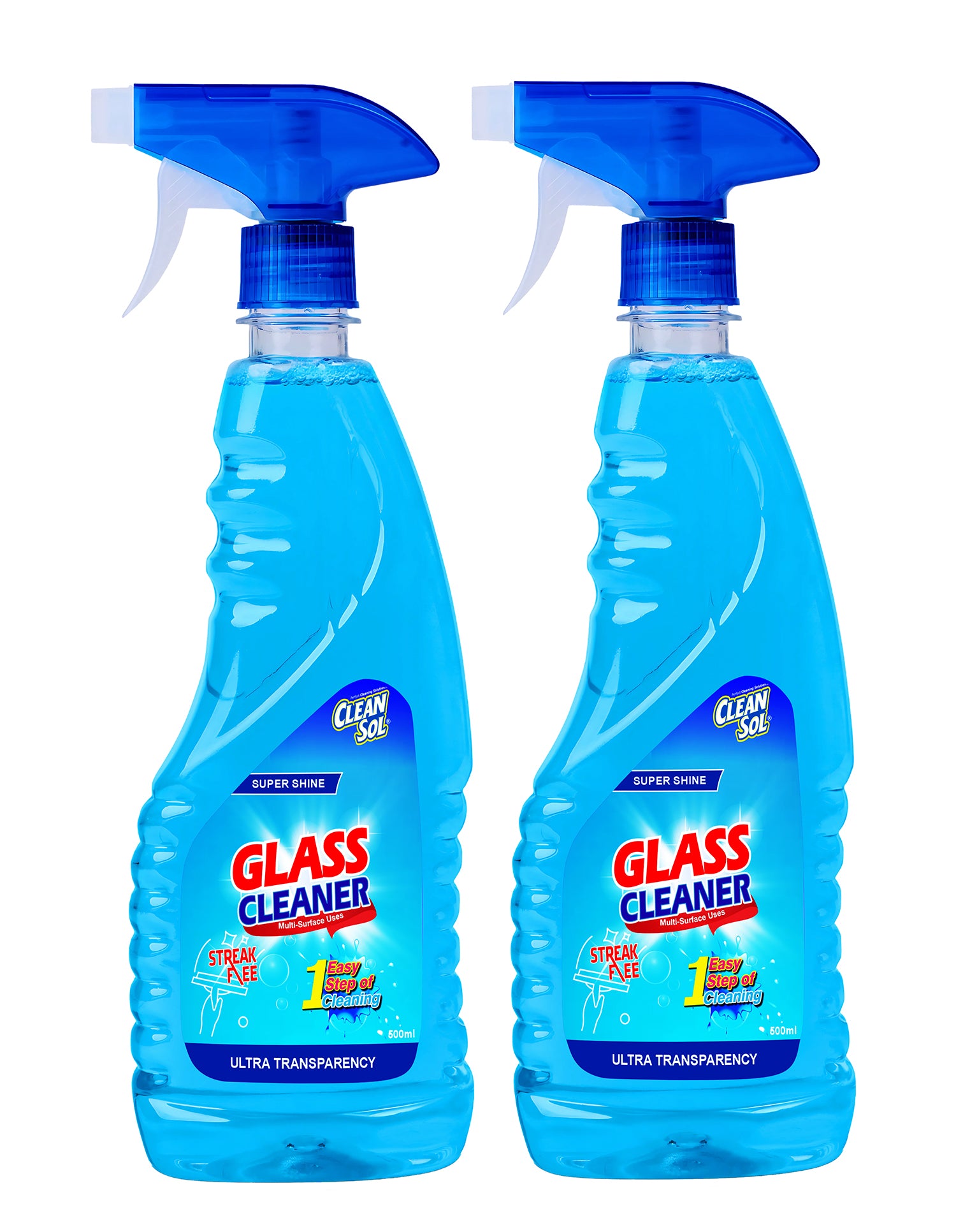 Cleansol Glass Cleaner Liquid Spray | Streak-Free, Non-Toxic, Ammonia-Free, Eco-Friendly Multi-Surface Glass Cleaner | For Mirror, Window, Kitchen, Car Windshields, | Fresh Fragrance |