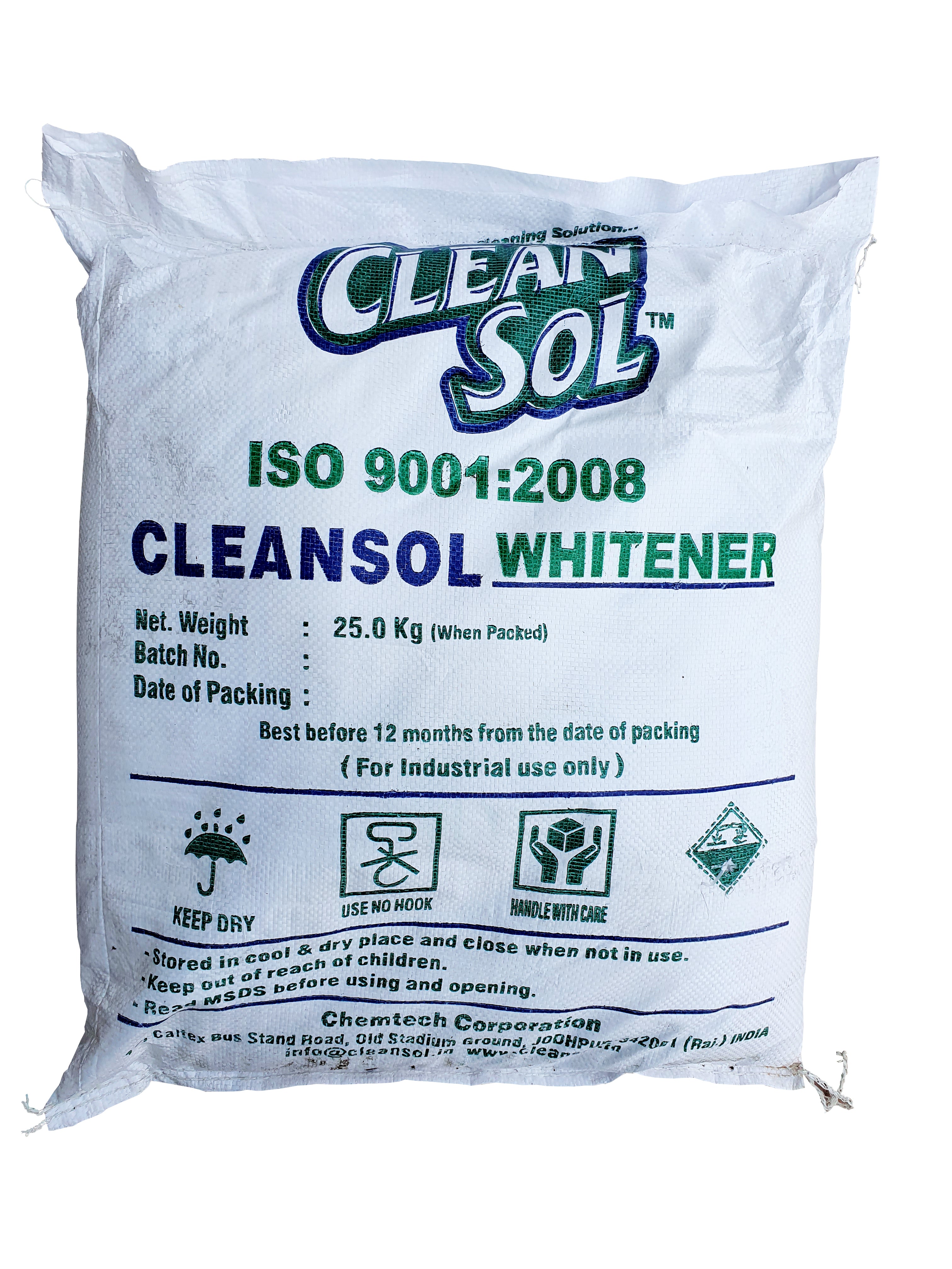 Cleansol Oxygen Bleach Fabric Whitener, Brightener & Stain Remover - Chlorine-Free, Color-Safe Laundry Add-On -500g