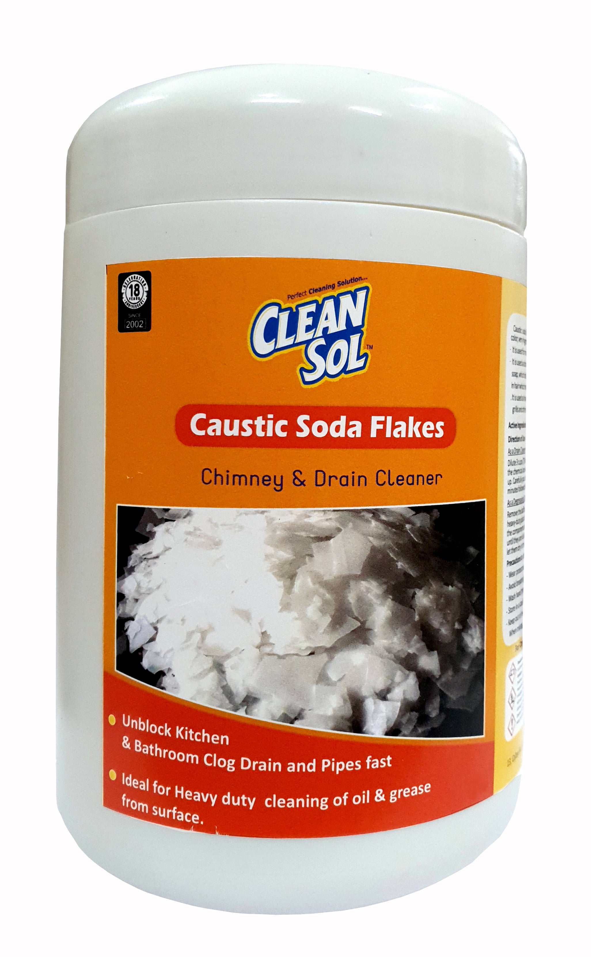 Cleansol  Drain & Chimney Cleaner Caustic Flakes 400 Grams