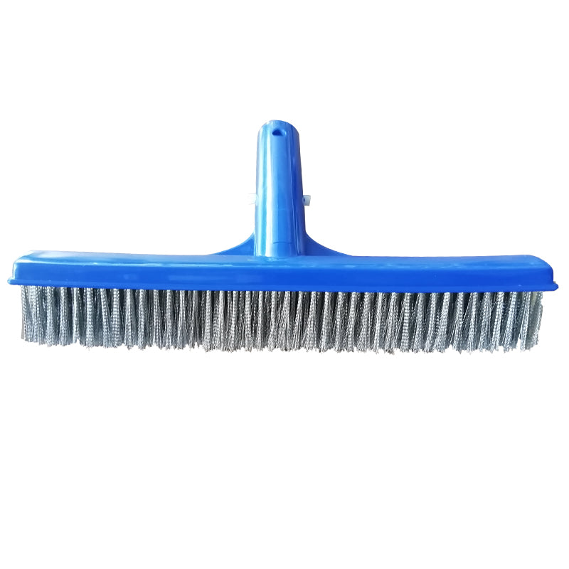 Swimming Pool Algae Brush 10” with Stainless Steel Bristles | Heavy-Duty Curved Design for Wall & Floor Cleaning | Fast Stain & Algae Removal | Fits Standard Telescopic Poles – 12” Wide Coverage