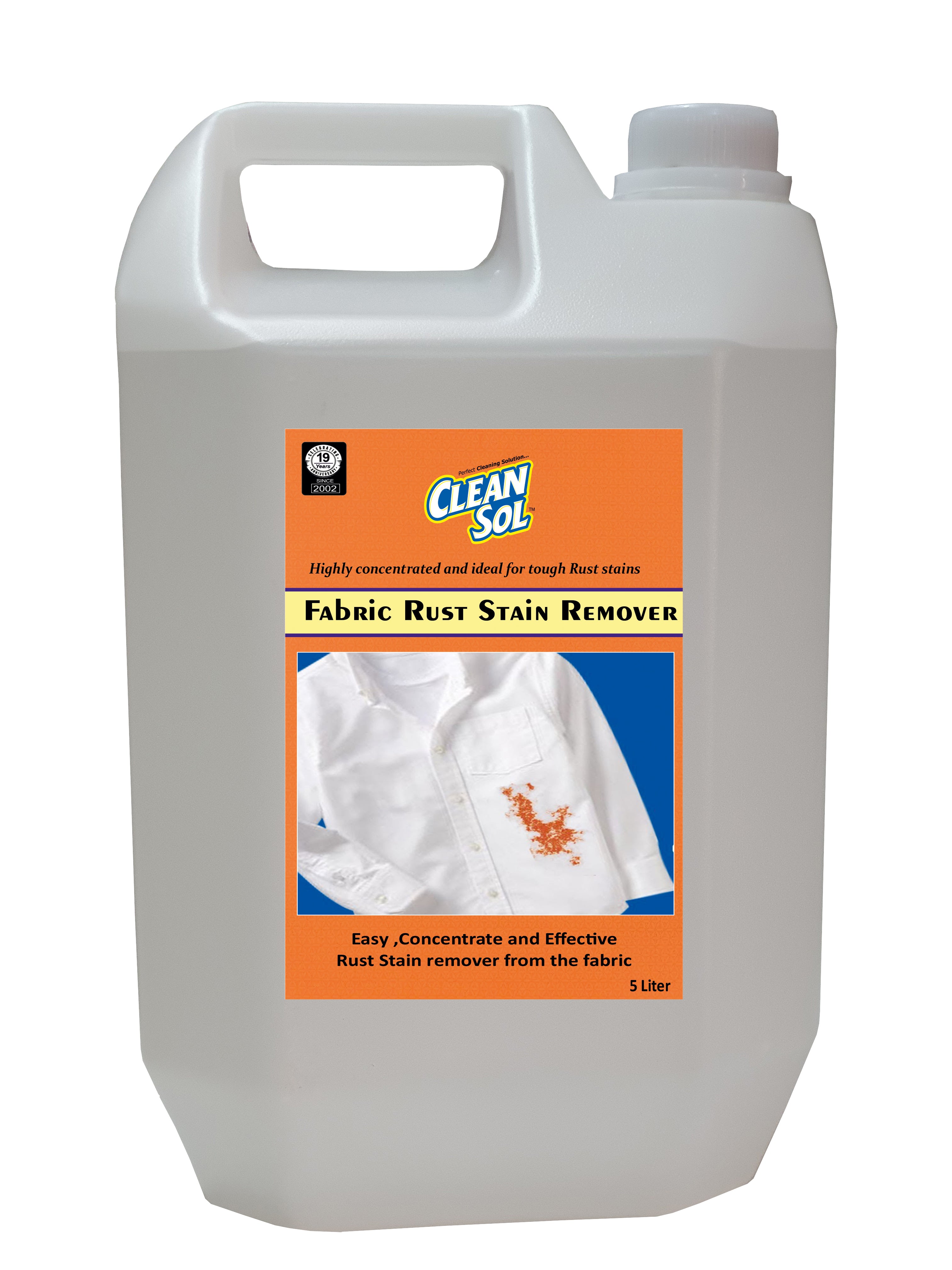 Cleansol Rust Remover | Non-Toxic, Fast-Acting Rust Stain Remover for Textiles, Linen, Carpets & Upholstery | No Scrubbing Required