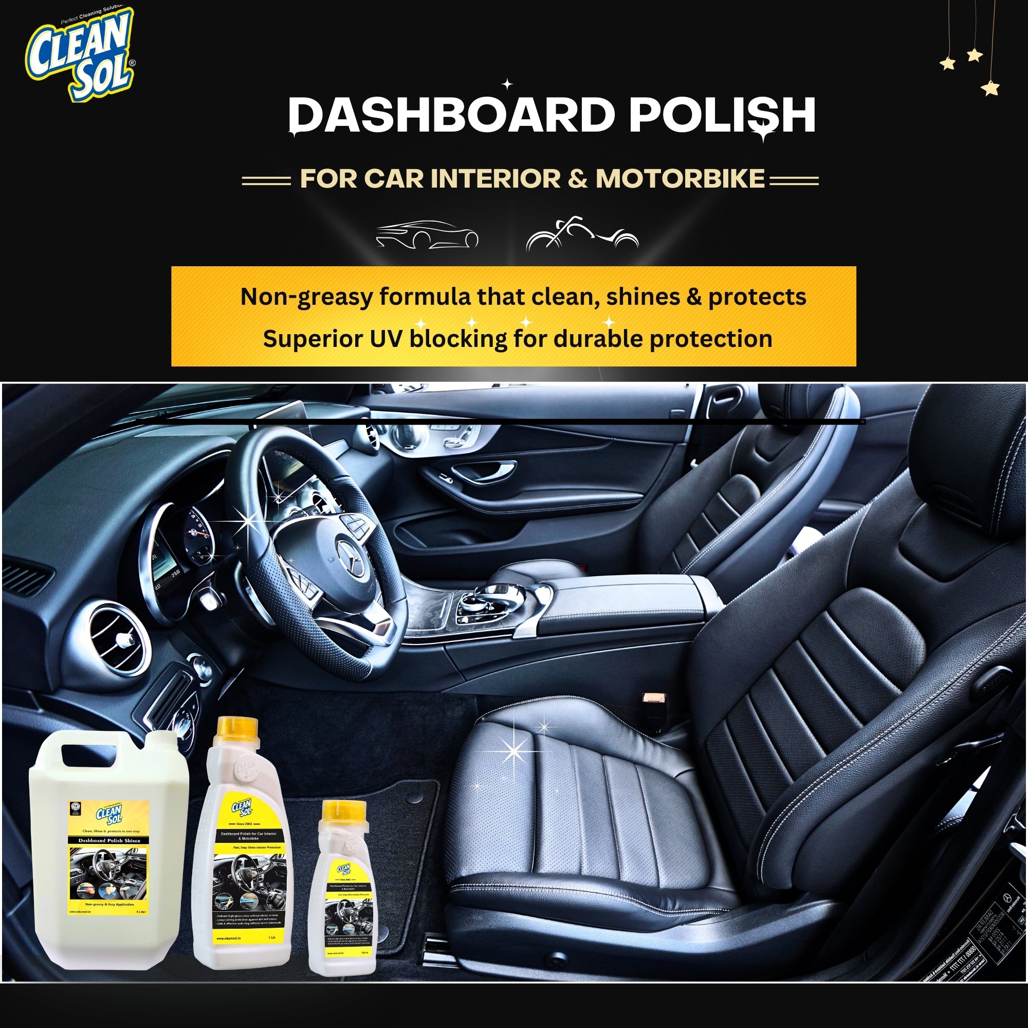 Cleansol Dashboard Polish for Car Interior & Motorbike