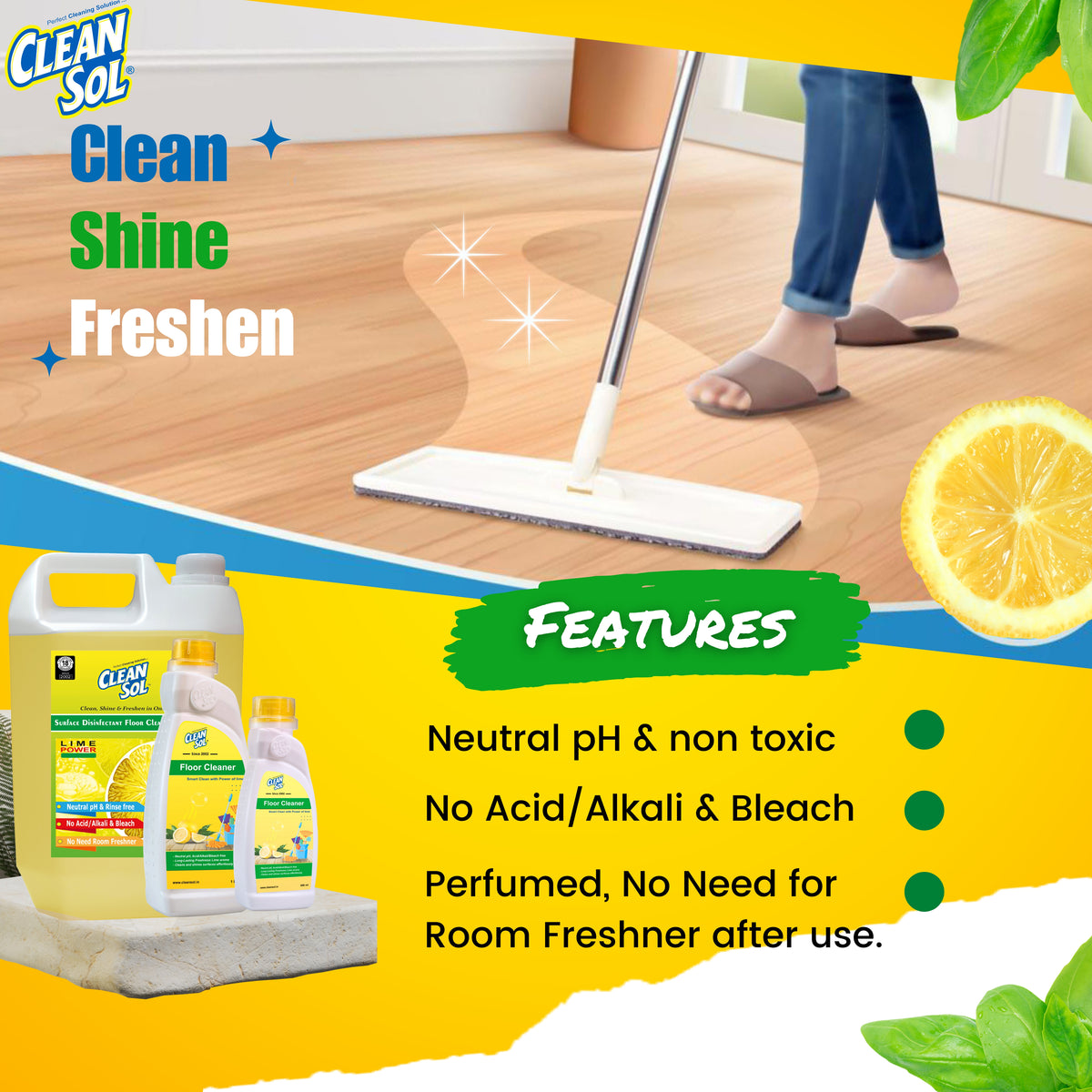 Cleansol Floor Cleaner – Lemon