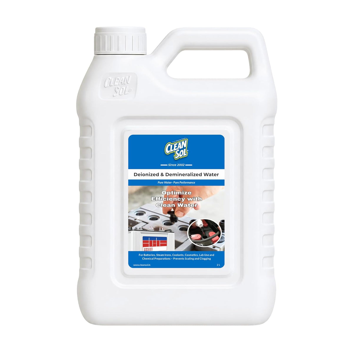 Cleansol DM water 0 TDS 2 litre can