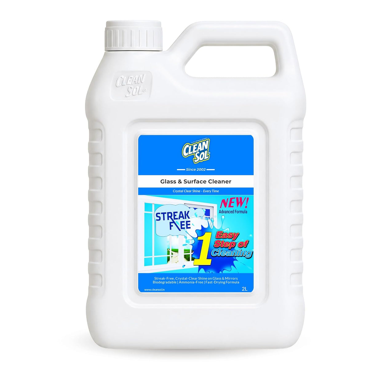 Cleansol Glass Cleaner 2 litre refill can