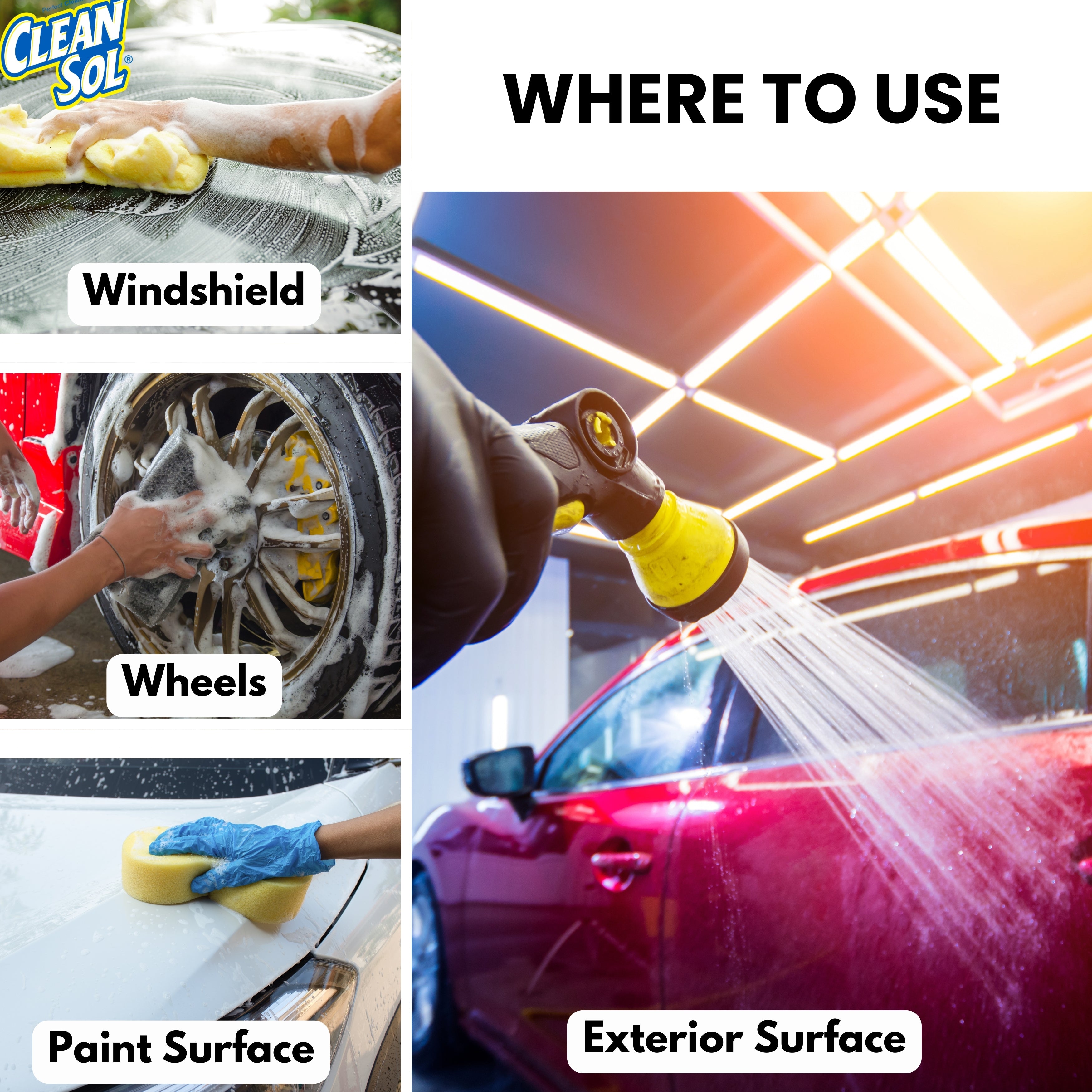 Cleansol Car & Bike Wash Shampoo Concentrate - 5 Ltr | High-Foaming, pH-Balanced, Paint-Safe Formula | Thick Suds with Shine Boost | Works with Foam Cannon & Bucket Wash |
