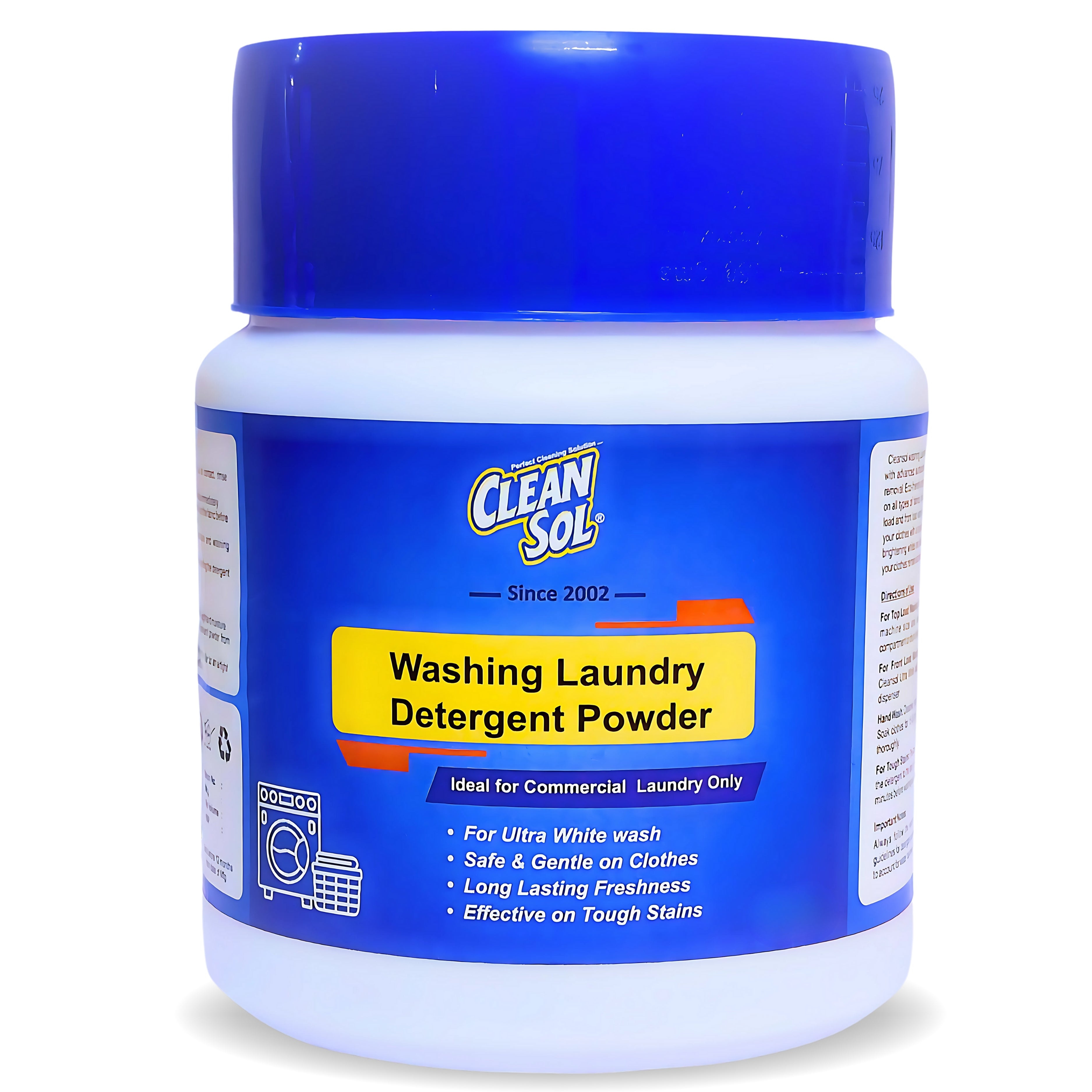 Cleansol Ultra Washing Laundry Detergent Powder – For Top & Front Load Machines, Tough Stain Removal, Gentle on All Fabrics