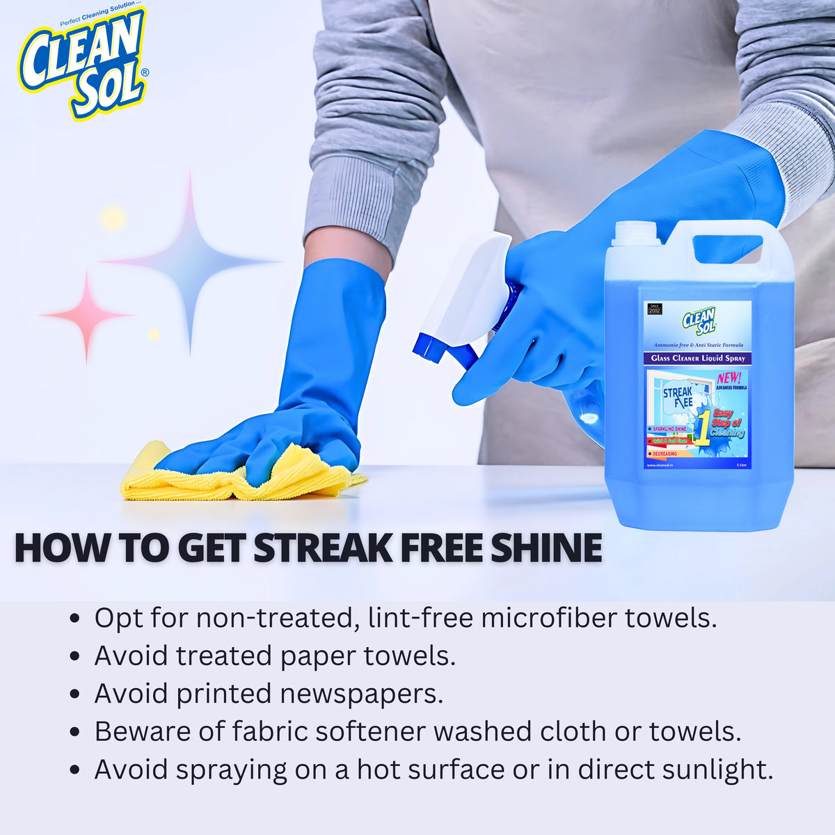 Cleansol Glass Cleaner Spray