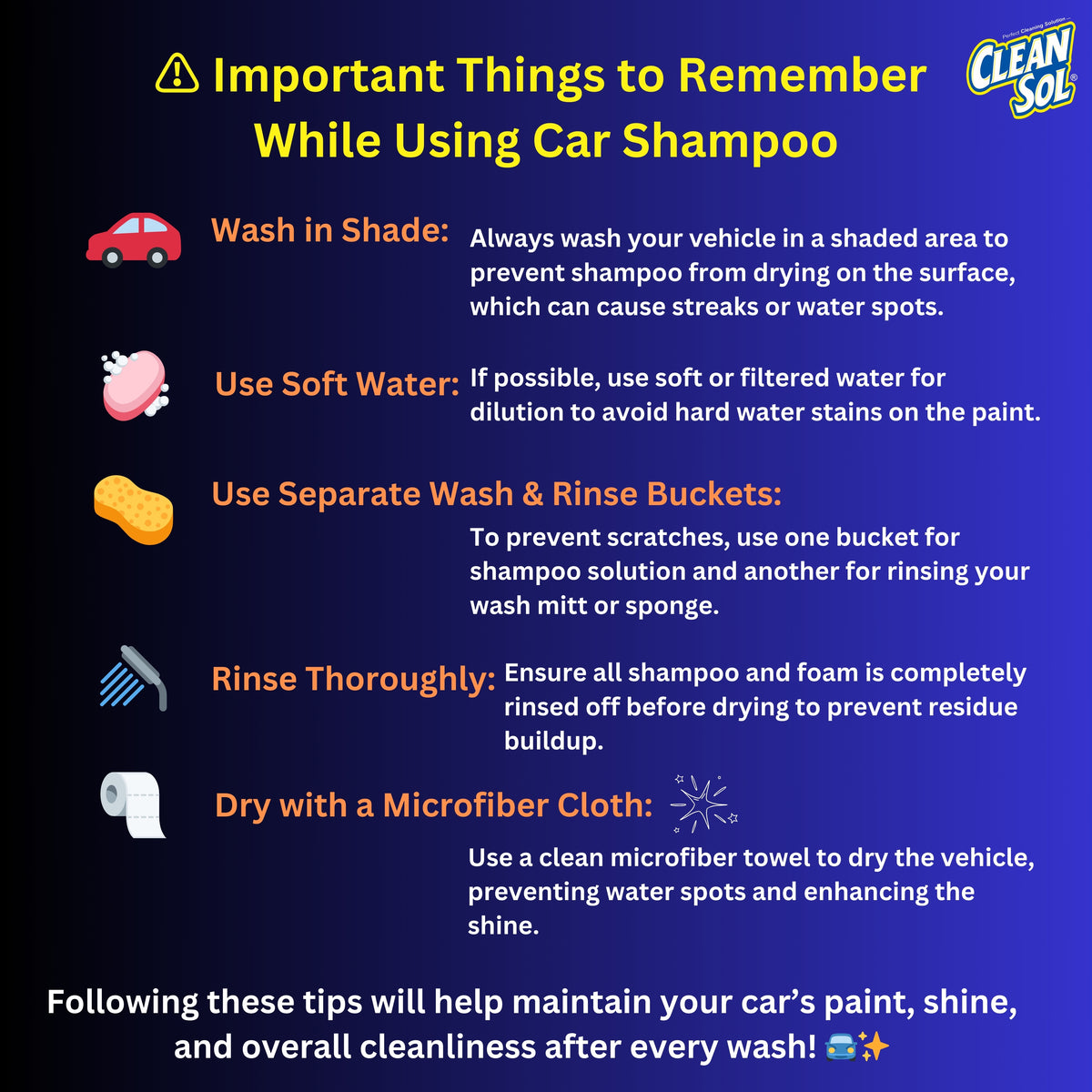 Cleansol Car & Bike Wash Shampoo (Perfumed)