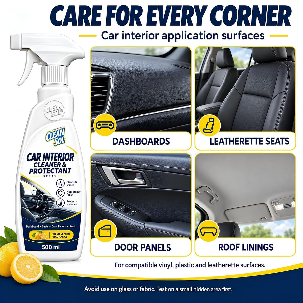 Cleansol Car Interior Cleaner Spray - 500 ml