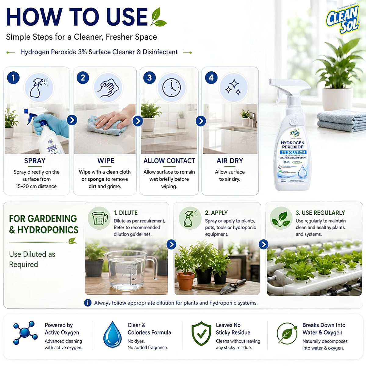 Cleansol Hydrogen Peroxide 3%