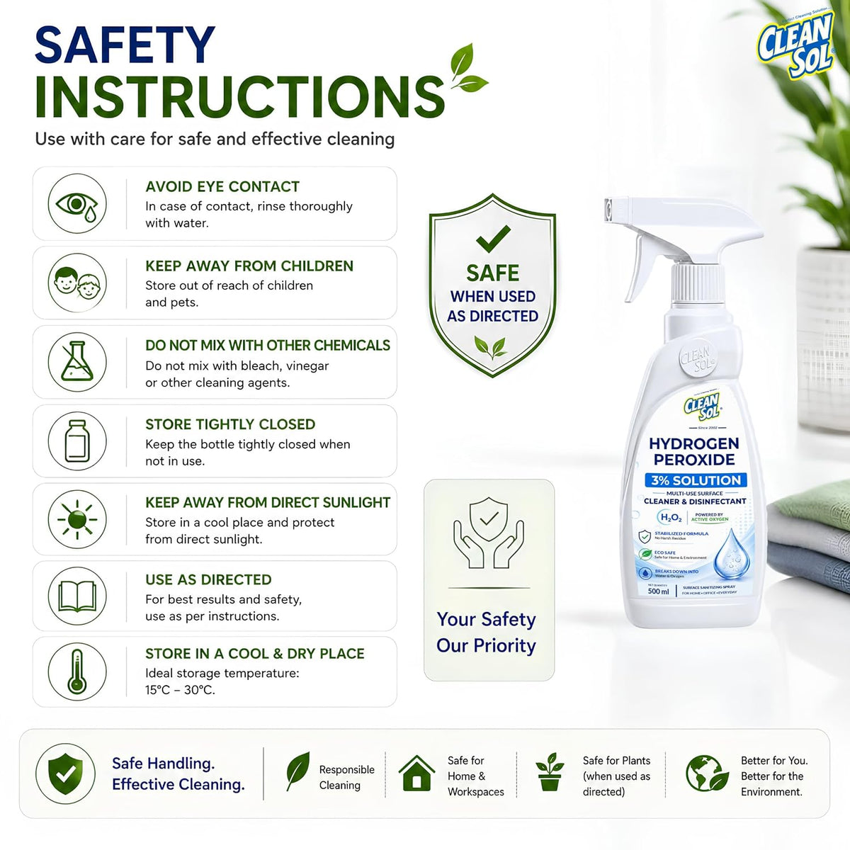 Cleansol Hydrogen Peroxide 3%