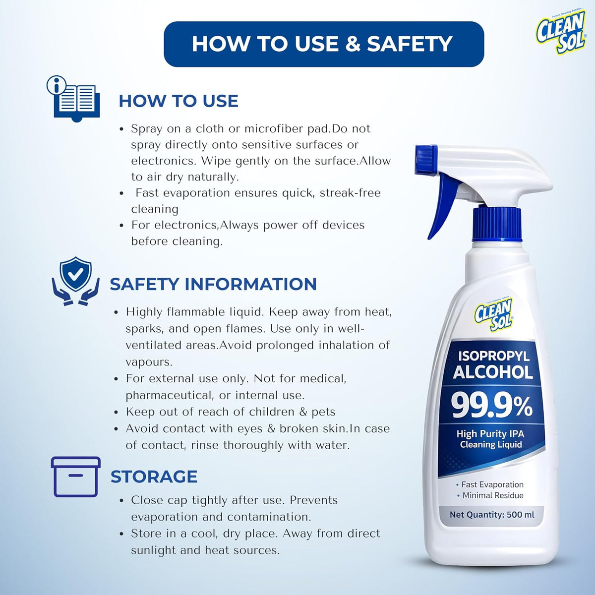 Cleansol Isopropyl Alcohol 99.9% (IPA)