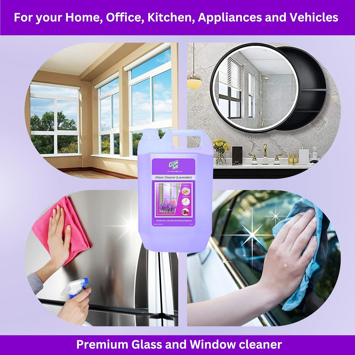 Cleansol Glass Cleaner Refill – Lavender
