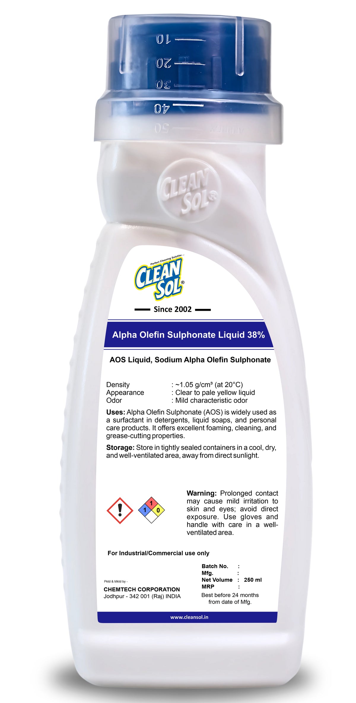 Cleansol AOS Liquid 35% (Alpha Olefin Sulphonate)