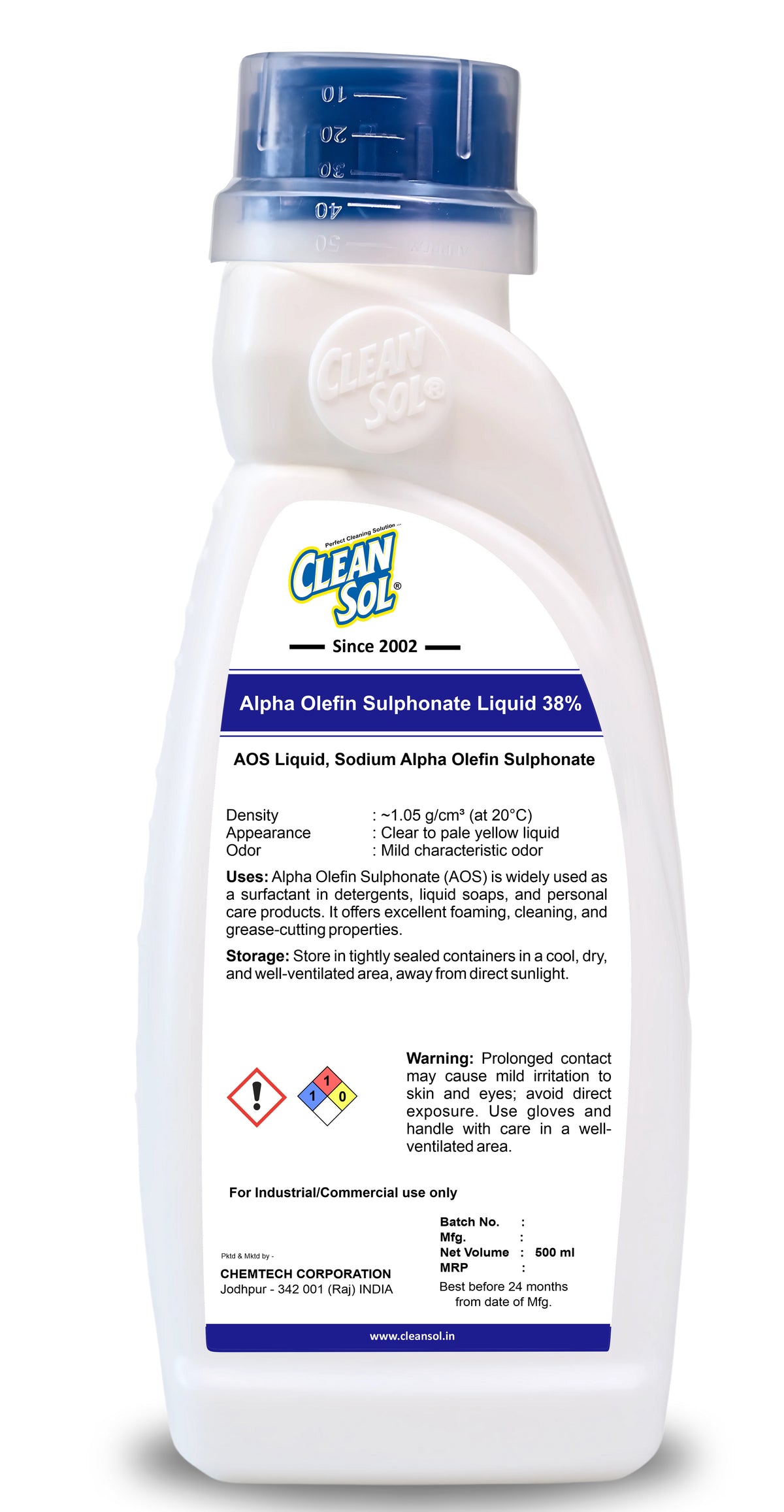 Cleansol AOS Liquid 35% (Alpha Olefin Sulphonate)