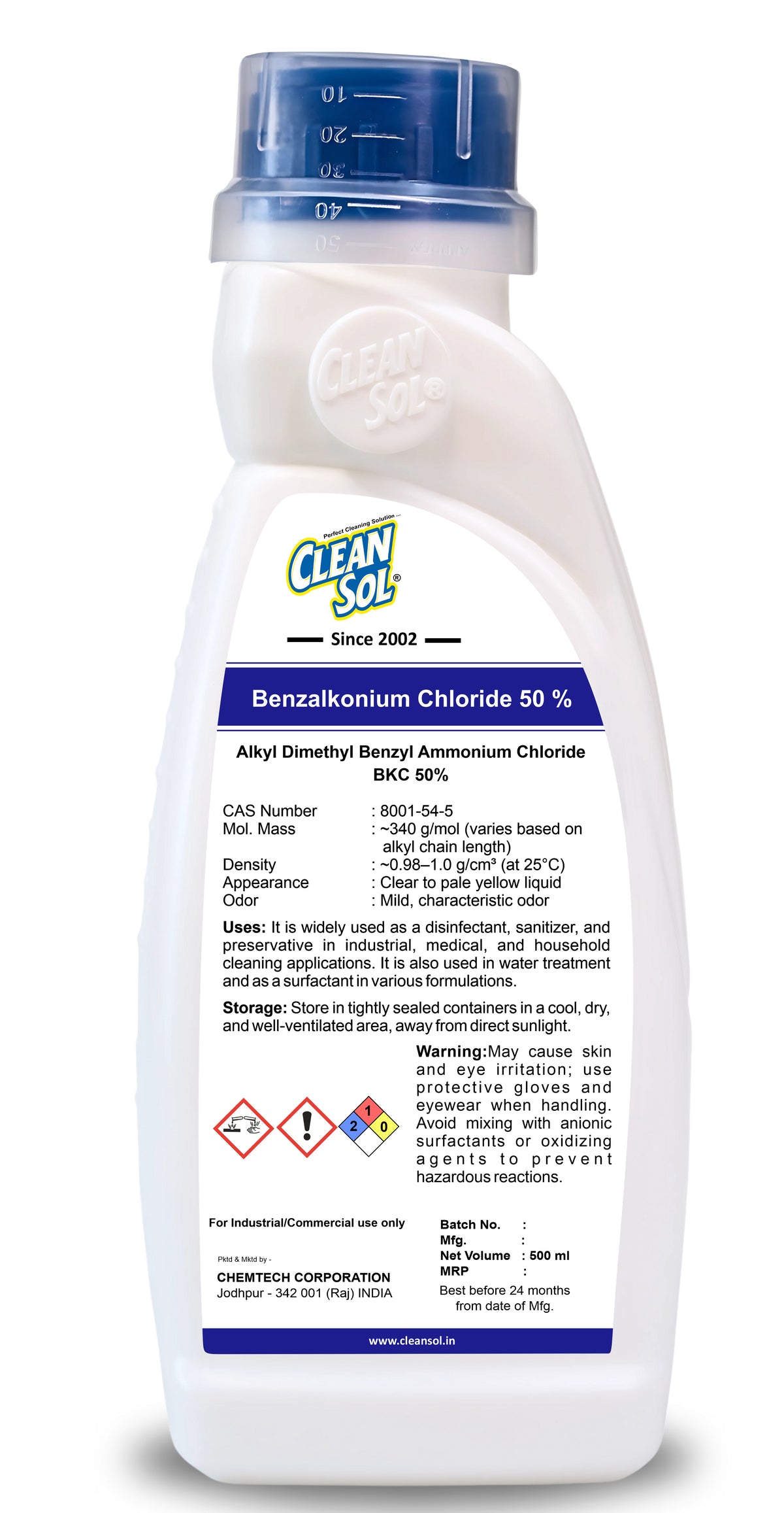 Cleansol Benzalkonium Chloride (BKC 50%)