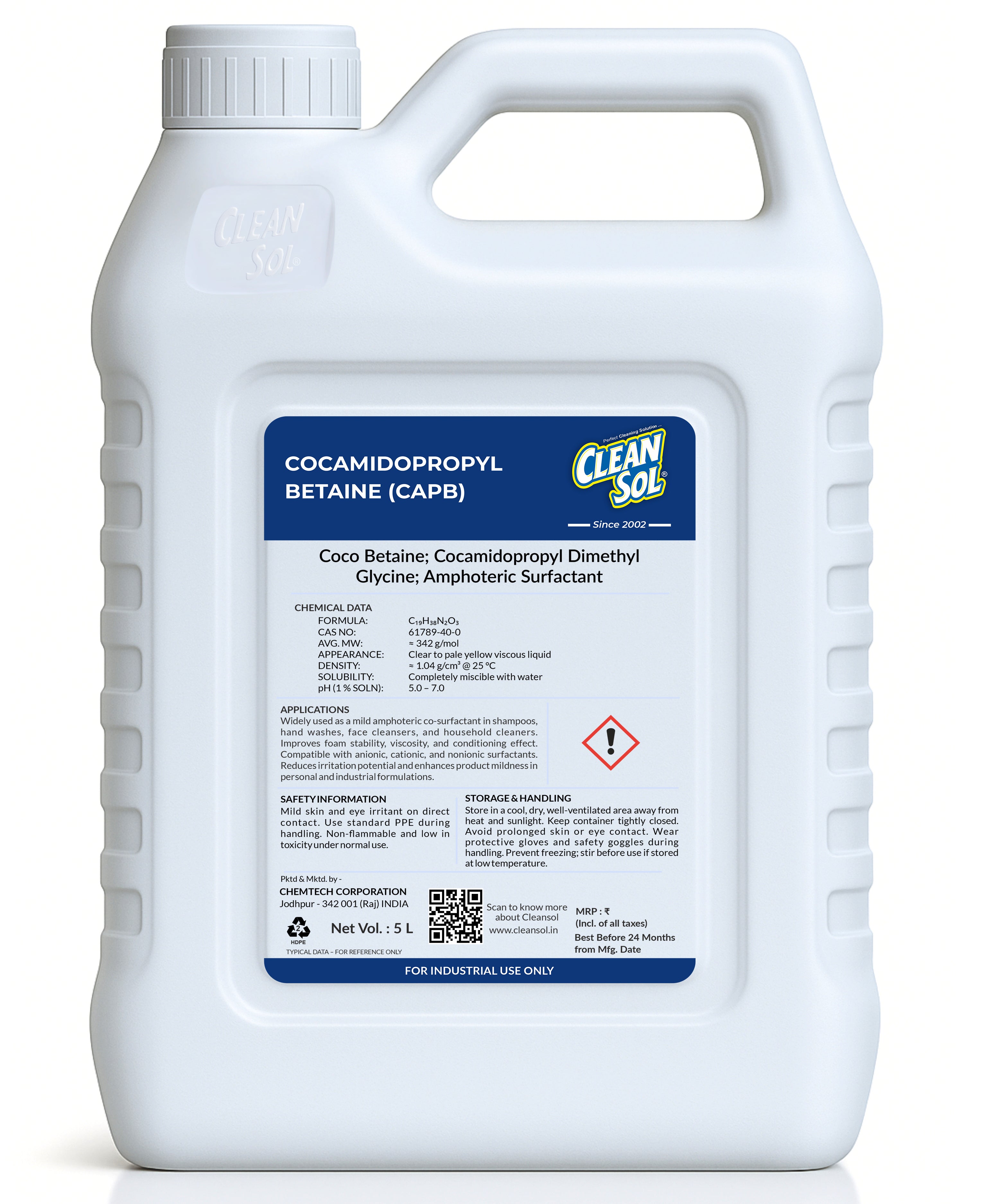 Cleansol CAPB (Cocamidopropyl Betaine)