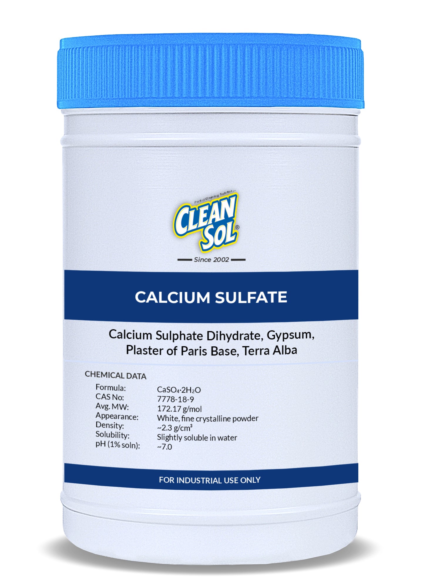 Cleansol Calcium Sulphate Dihydrate (Gypsum) | Filler, Soil Conditioner, Construction & Cleaning Additive for Formulations