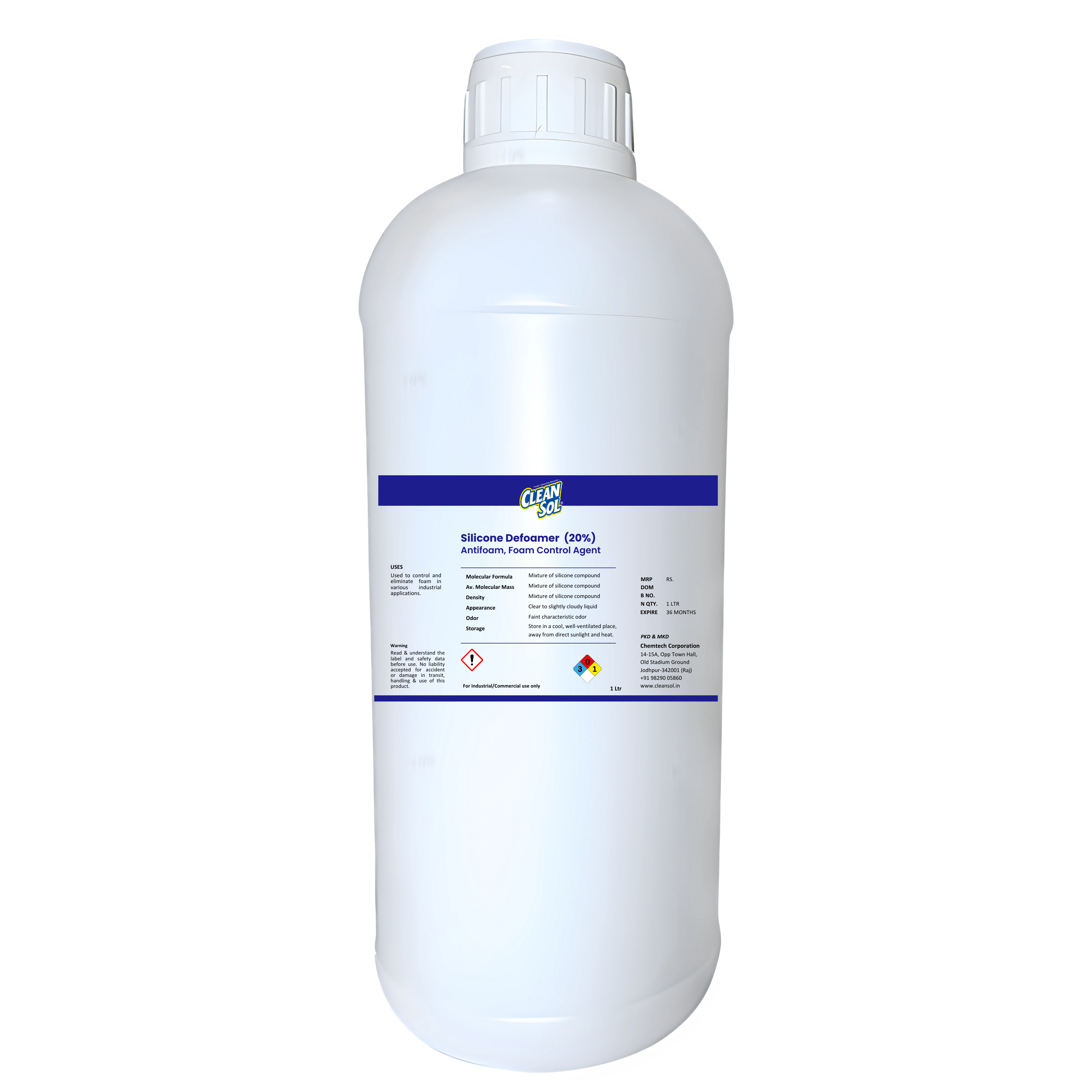 Silicone Defoamer (20%), Antifoam, Foam Control Agent