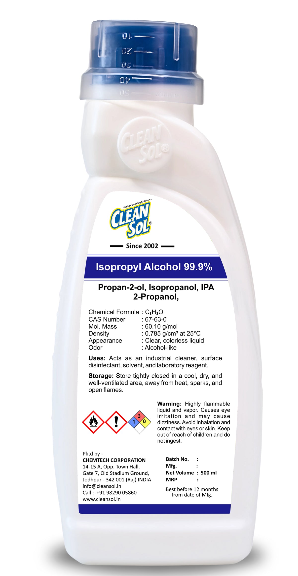 Cleansol Isopropyl Alcohol 99.9% (IPA)