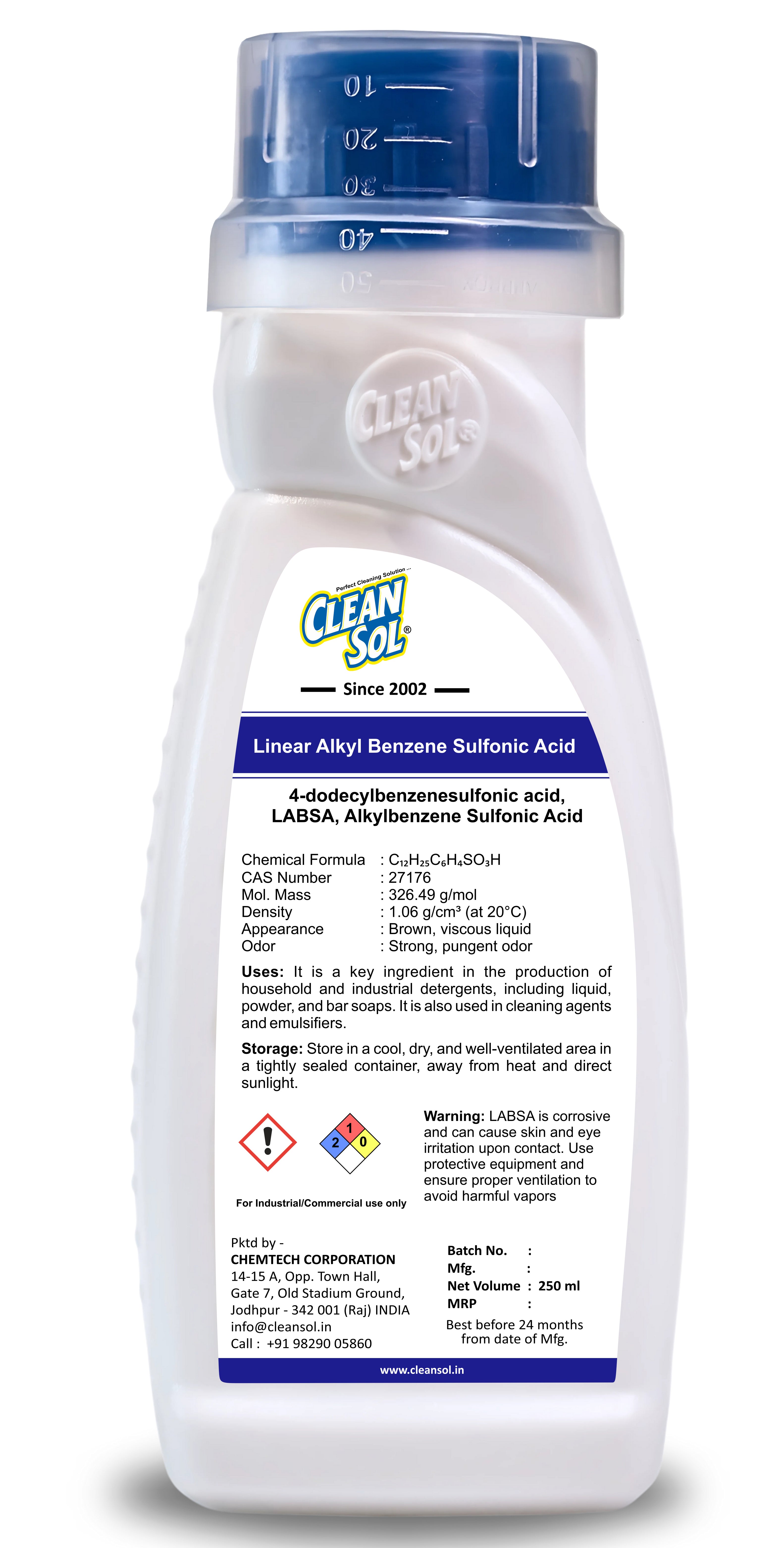 Clensol Linear Alkyl Benzene Sulfonic Acid (LABSA) | Detergent Raw Material for Soaps & Industrial Cleaning