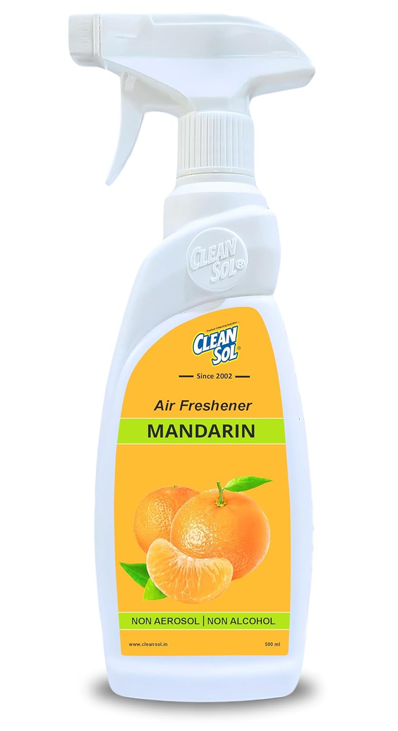 Cleansol  Air Freshener Spray  - 500 ml  | Non-Aerosol, Water-Based, Alcohol-Free | Long-Lasting Fragrance for Home, Car, Office | Non-Toxic, Eco-Friendly, Solvent-Free Air Freshener