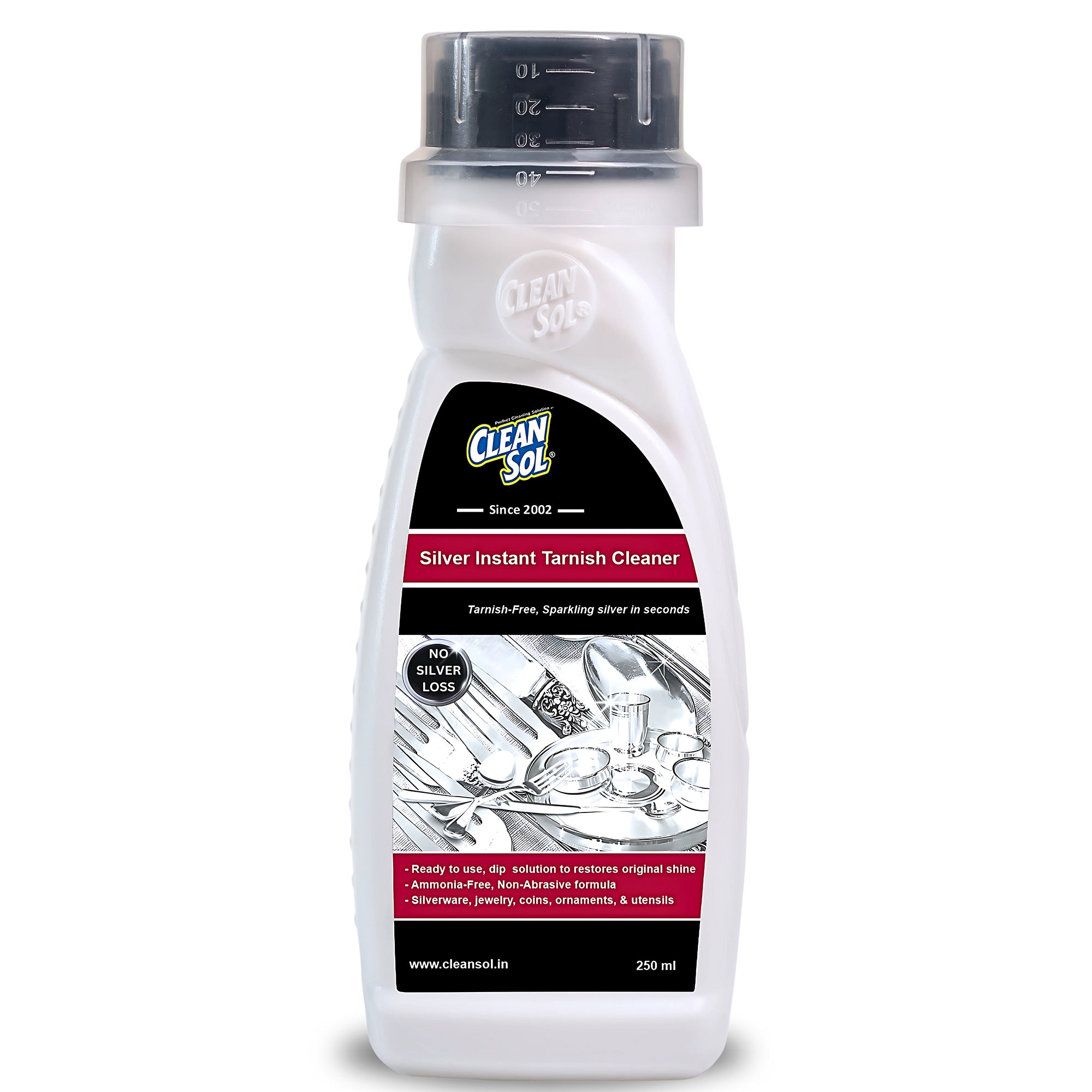 Cleansol Silver Cleaning Liquid - Silver Dip | Instant Silver Cleaner and Tarnish Cleaner