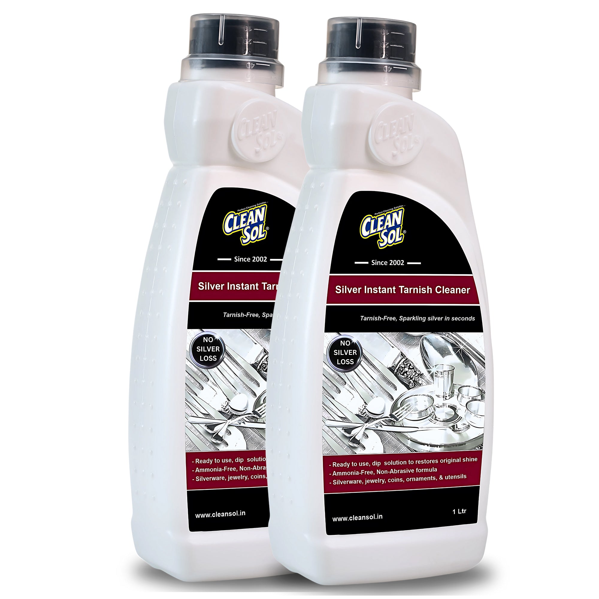 Cleansol Silver Cleaning Liquid - Silver Dip | Instant Silver Cleaner and Tarnish Cleaner