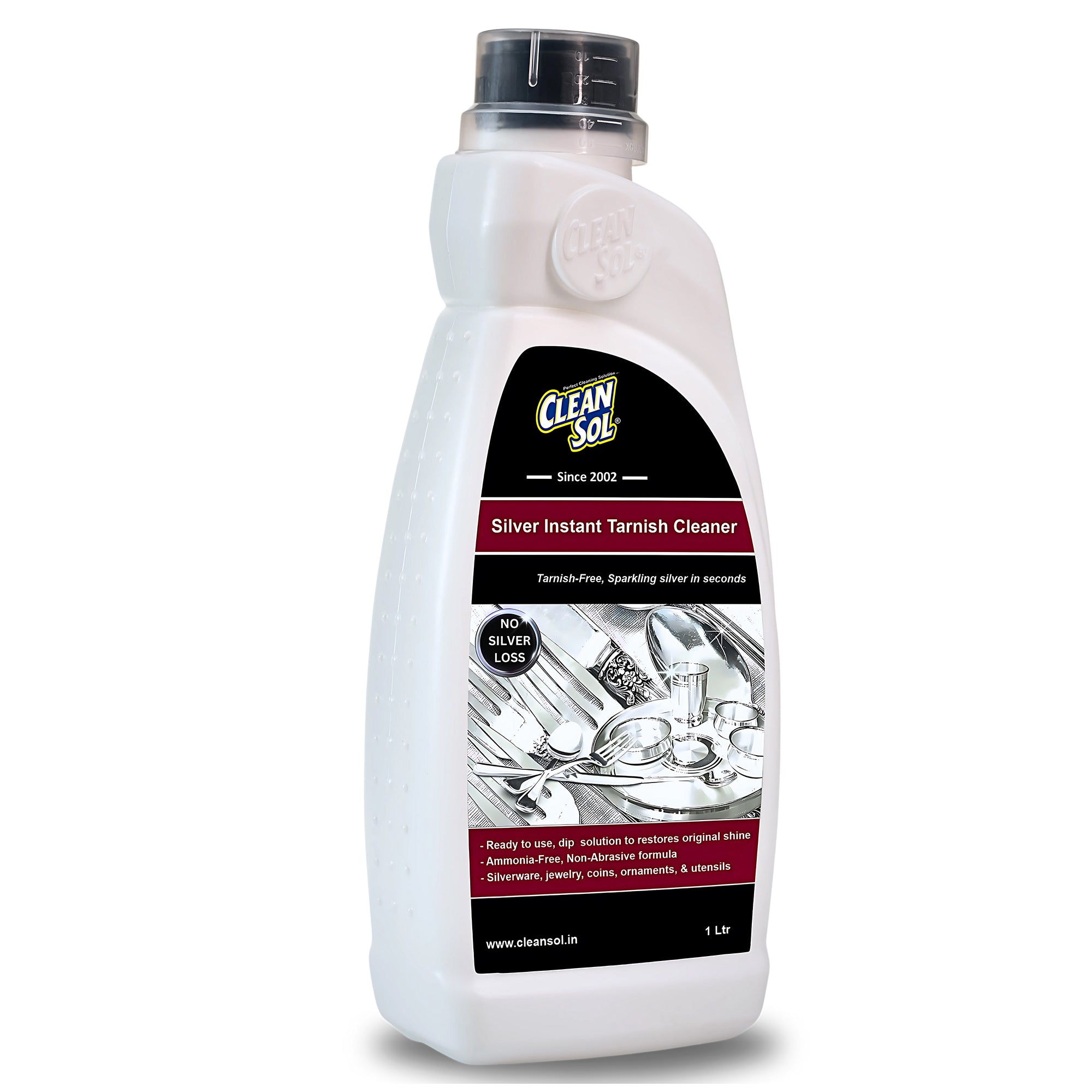 Cleansol Silver Cleaning Liquid - Silver Dip | Instant Silver Cleaner and Tarnish Cleaner