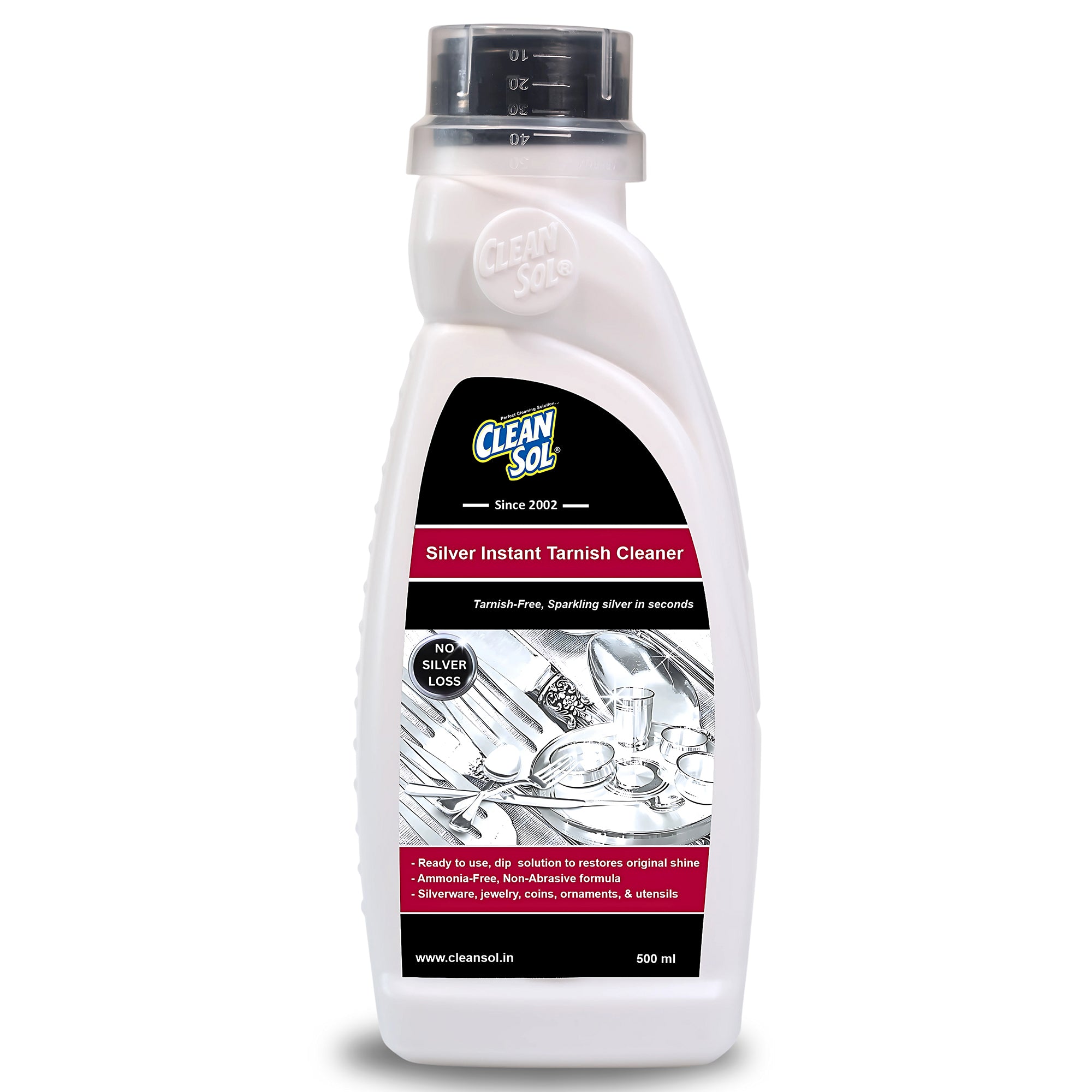 Cleansol Silver Cleaning Liquid - Silver Dip | Instant Silver Cleaner and Tarnish Cleaner