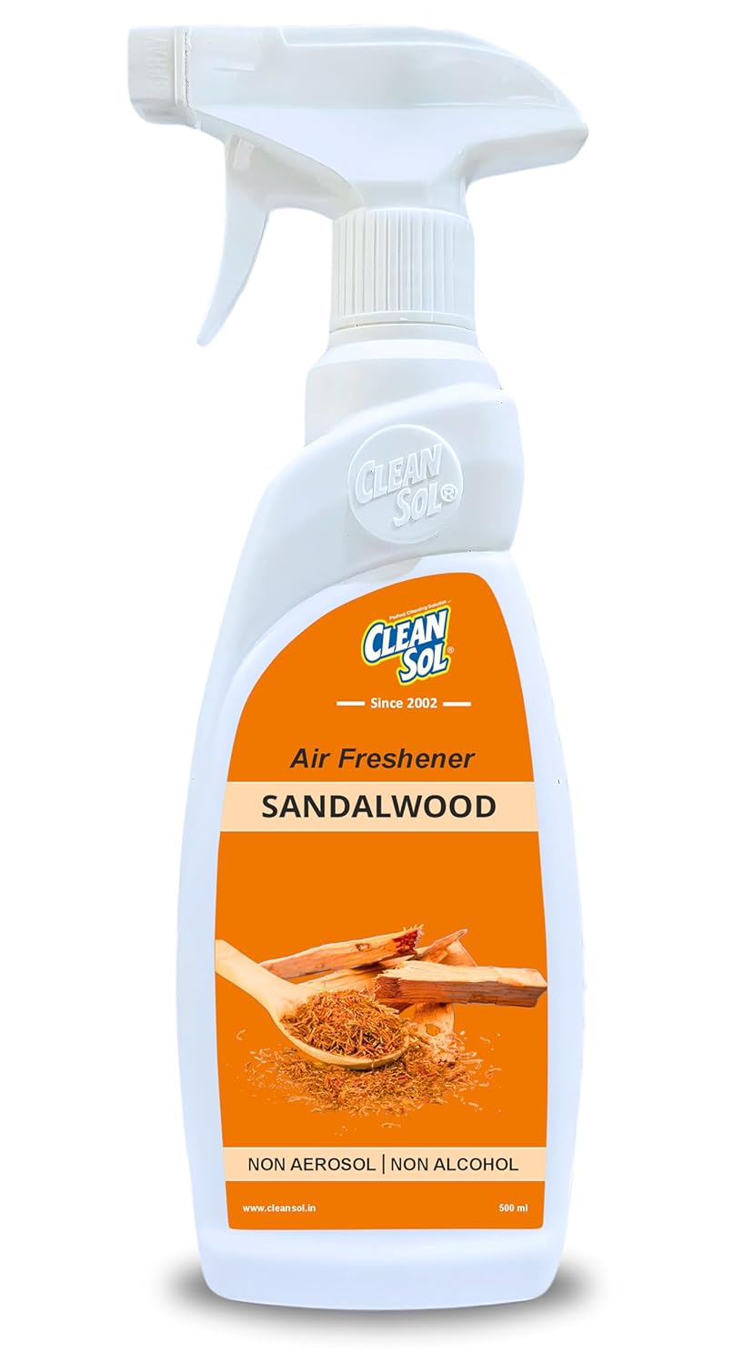 Cleansol  Air Freshener Spray  - 500 ml  | Non-Aerosol, Water-Based, Alcohol-Free | Long-Lasting Fragrance for Home, Car, Office | Non-Toxic, Eco-Friendly, Solvent-Free Air Freshener