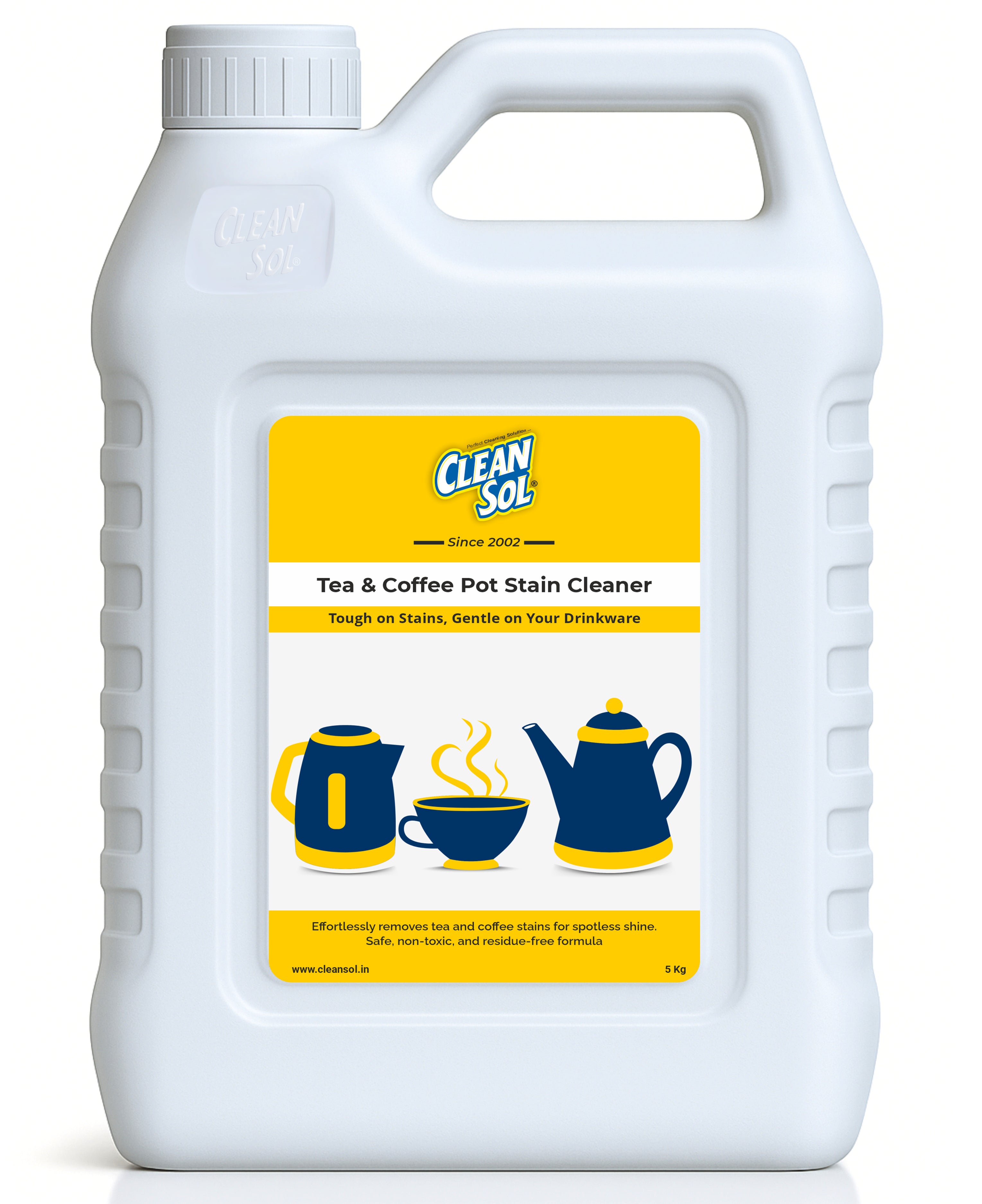 Cleansol Tea & Coffee Pot Stain Cleaner Powder | Safe for Mugs, Teapots &  Kettle Surfaces | Residue-Free &  No Scrubbing