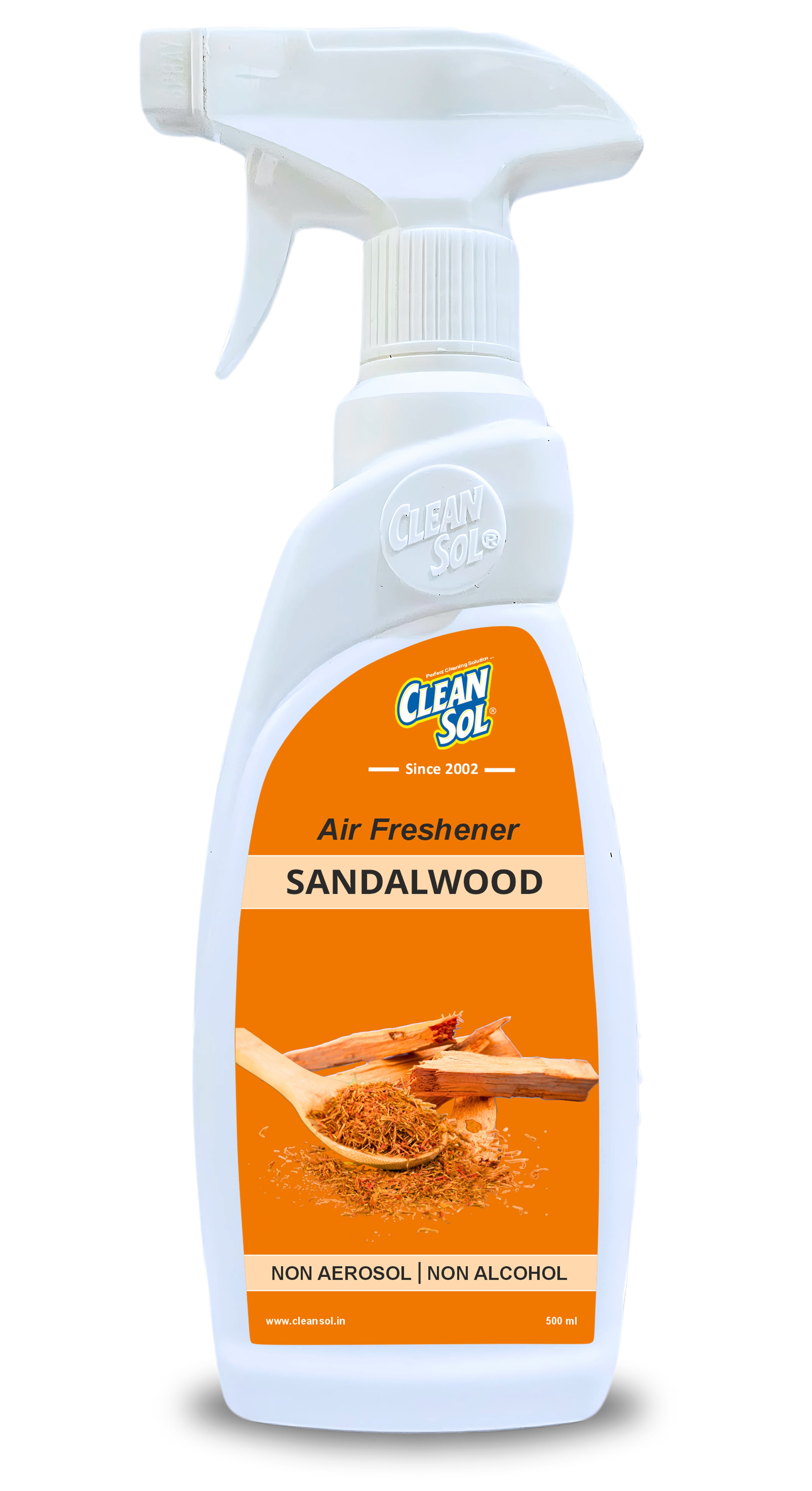 Cleansol  Air Freshener Spray  - 500 ml  | Non-Aerosol, Water-Based, Alcohol-Free | Long-Lasting Fragrance for Home, Car, Office | Non-Toxic, Eco-Friendly, Solvent-Free Air Freshener