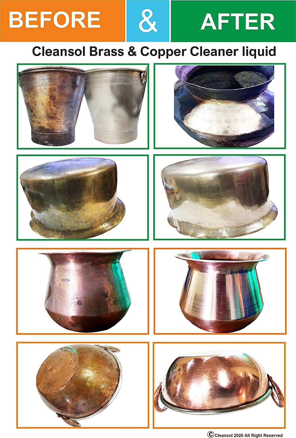 SanTIC Brass, Copper Metal Cleaner (Cleaning Liquid Polish Spray