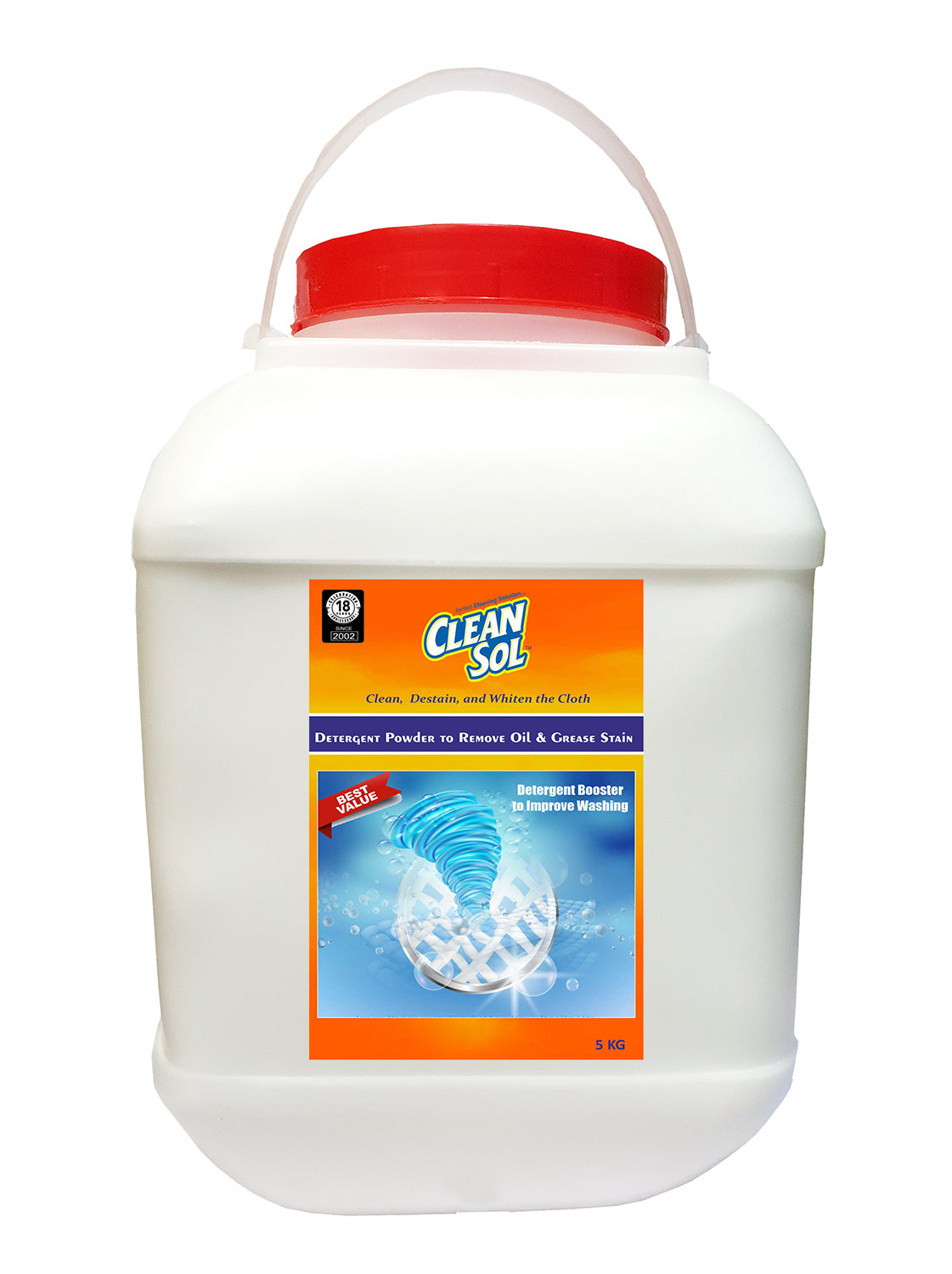 Cleansol Booster Detergent Powder for Washing Machine to Remove Oil & Grease Stain