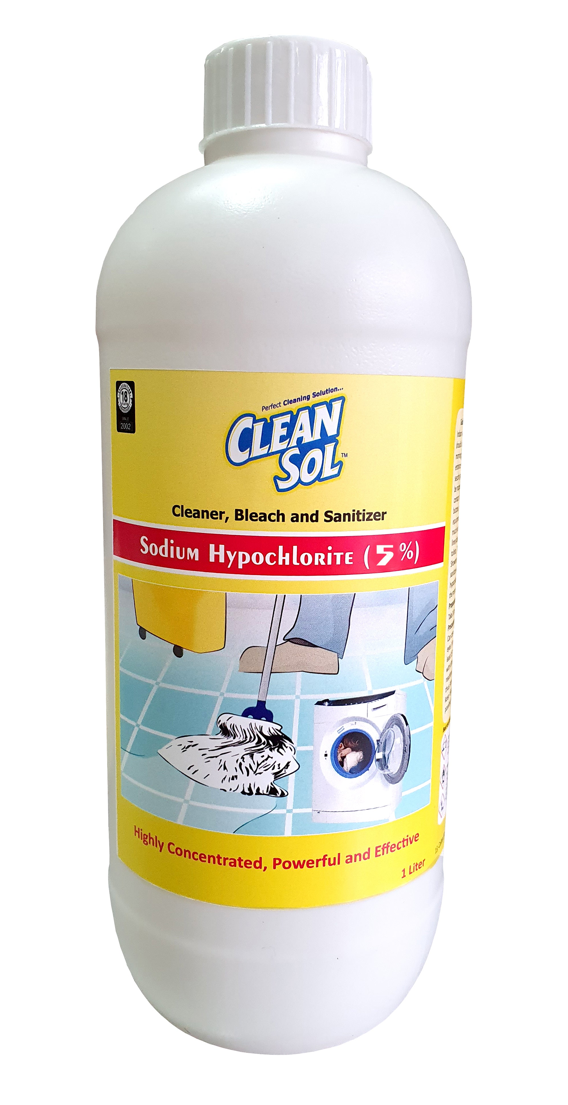 Cleansol Sodium Hypochlorite 5% - Multipurpose Disinfectant Liquid